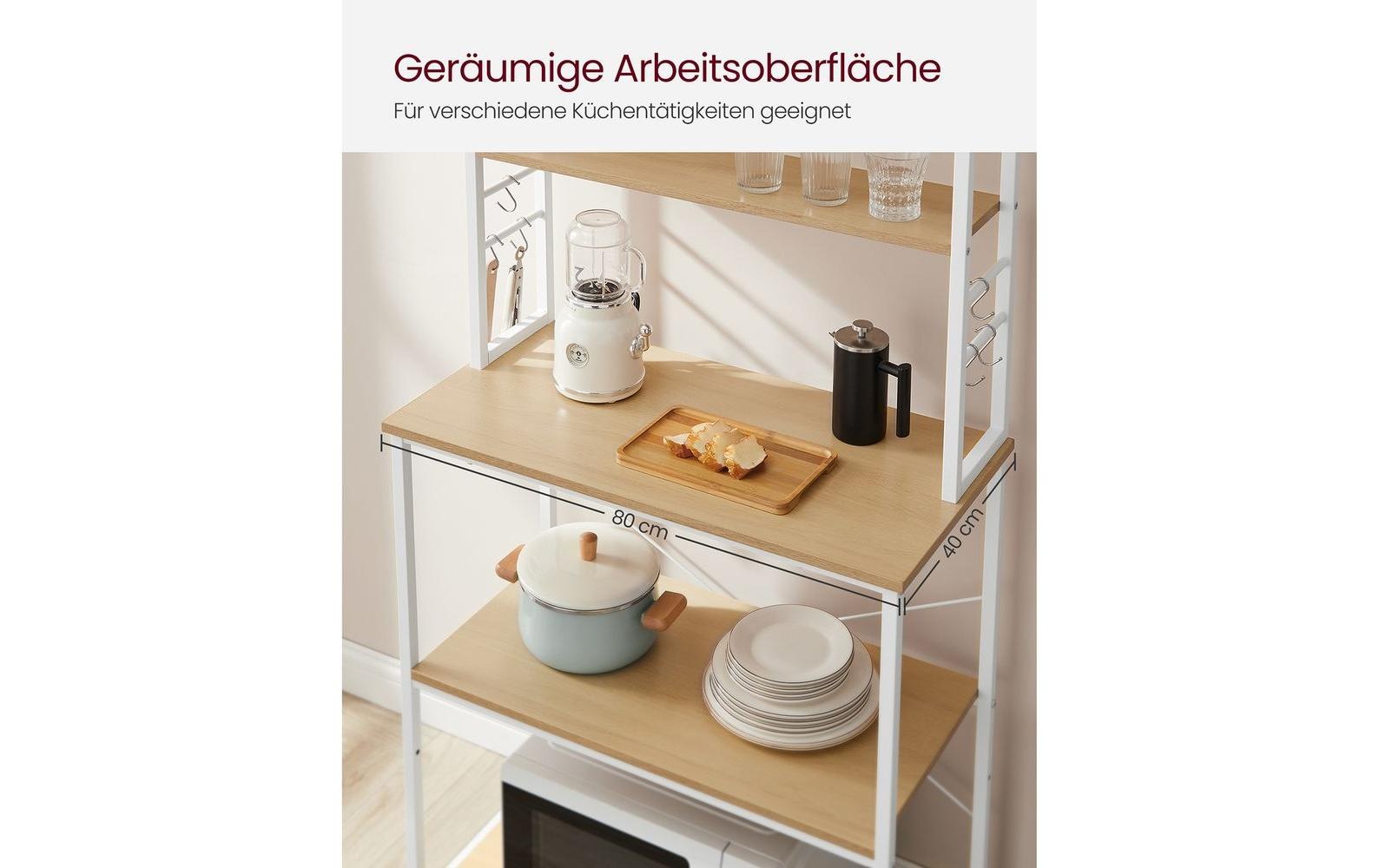 VASAGLE Küchenregal »6 Haken 80 cm x 167 cm«