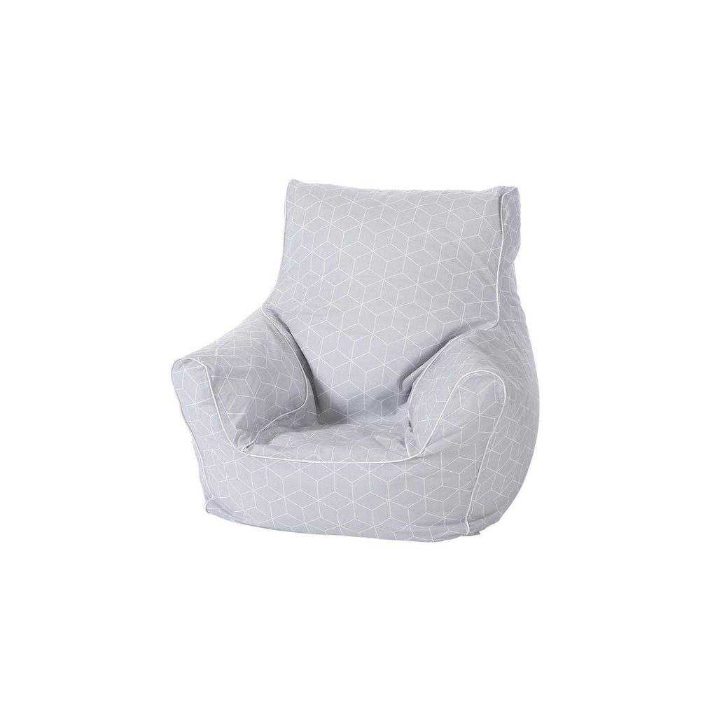 Knorrtoys® Sitzsack »Kindersitzsack Grau mit Geo Würfel-Muster«