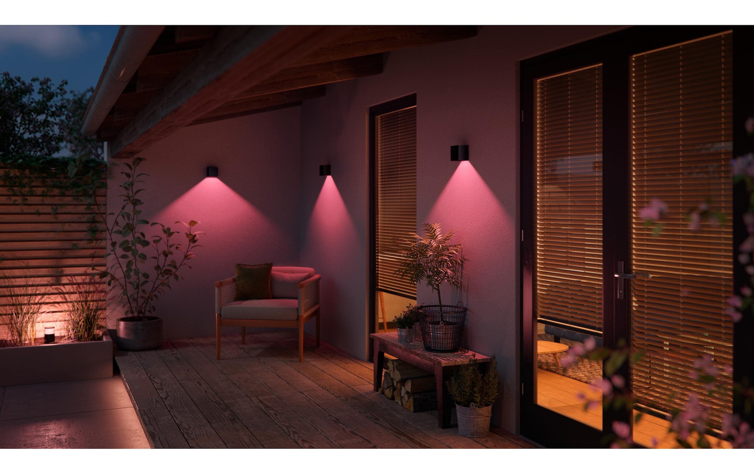 Philips Hue LED Deckenleuchte »White & Color Ambiance Outdoor Resonate Wandl. Schwarz«