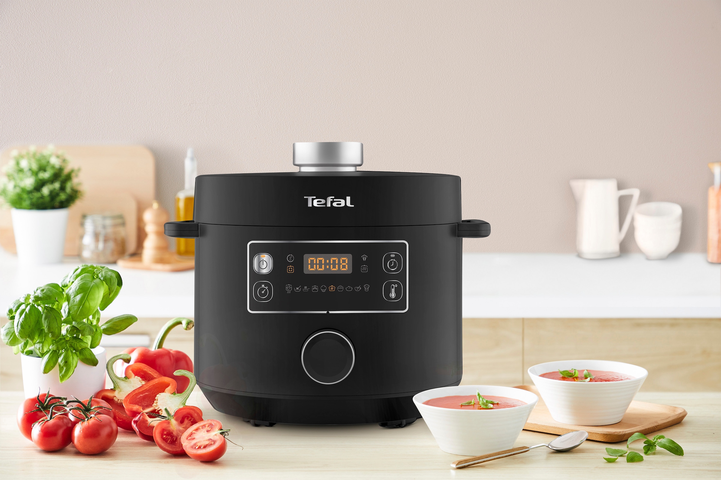 Tefal Multikocher »CY7548 Turbo Cuisine«, elektrischer Schnellkochtopf, 10 automatische Programme, vielseitig