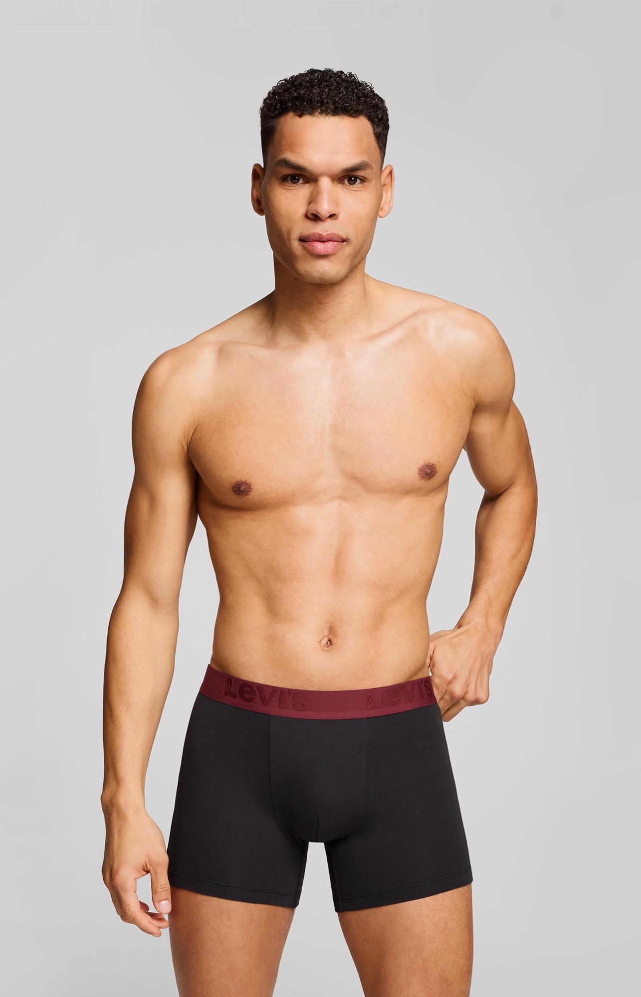Levi's® Boxershorts »LEVIS MEN PREMIUM BOXER BRIEF 3P«, (3er Pack), mit breitem Logobund