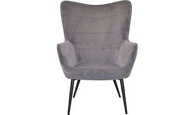 Sessel »Jaro«, Polstersessel mit Beinen aus Stahlrohr, schwarz lackiert
