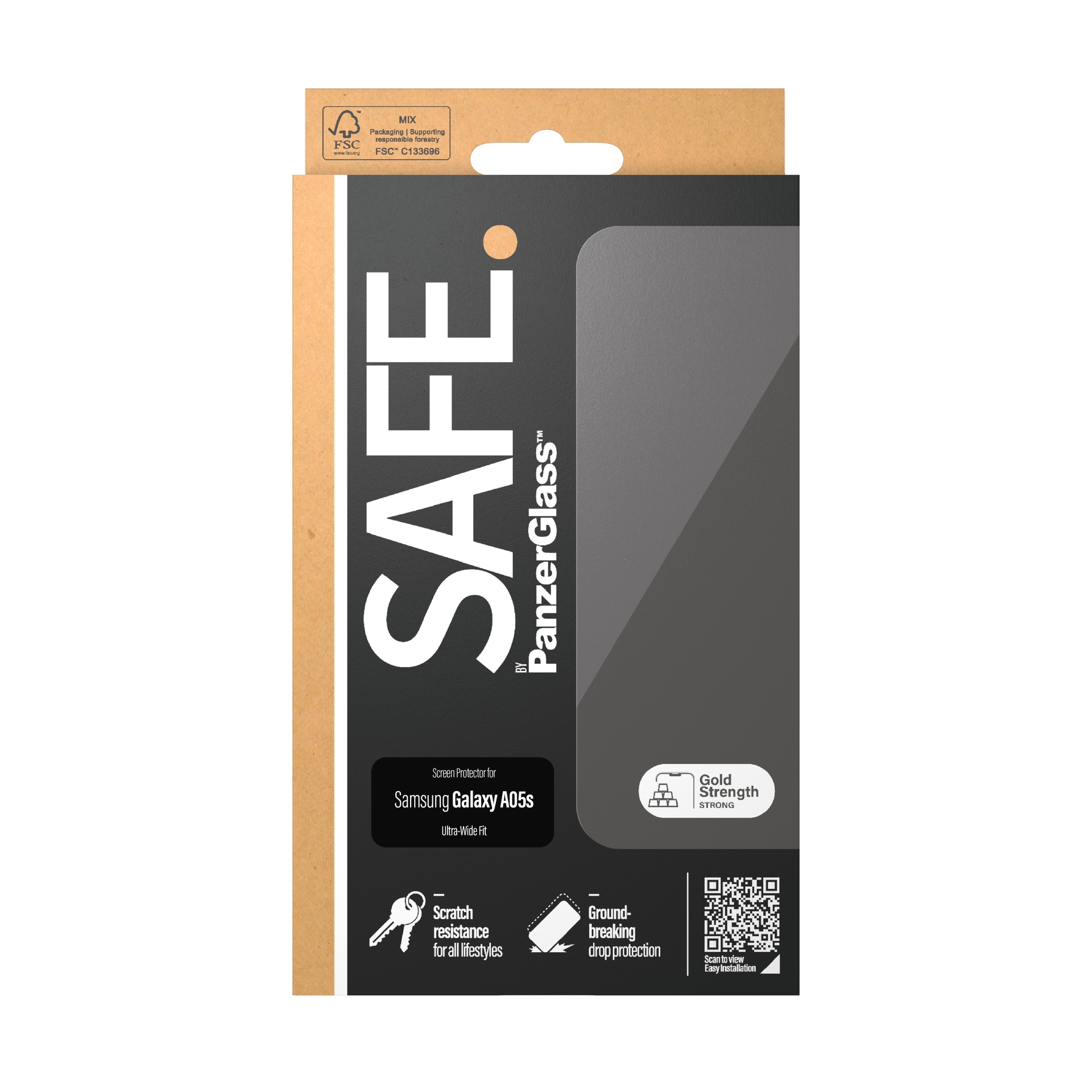 SAFE by PanzerGlass Displayschutzglas »Ultra Wide Fit Screen Protector Glass«, für Samsung Galaxy A05s, Displayschutzfolie, Schutzfolie, Bildschirmschutz, kratz- & stossfest