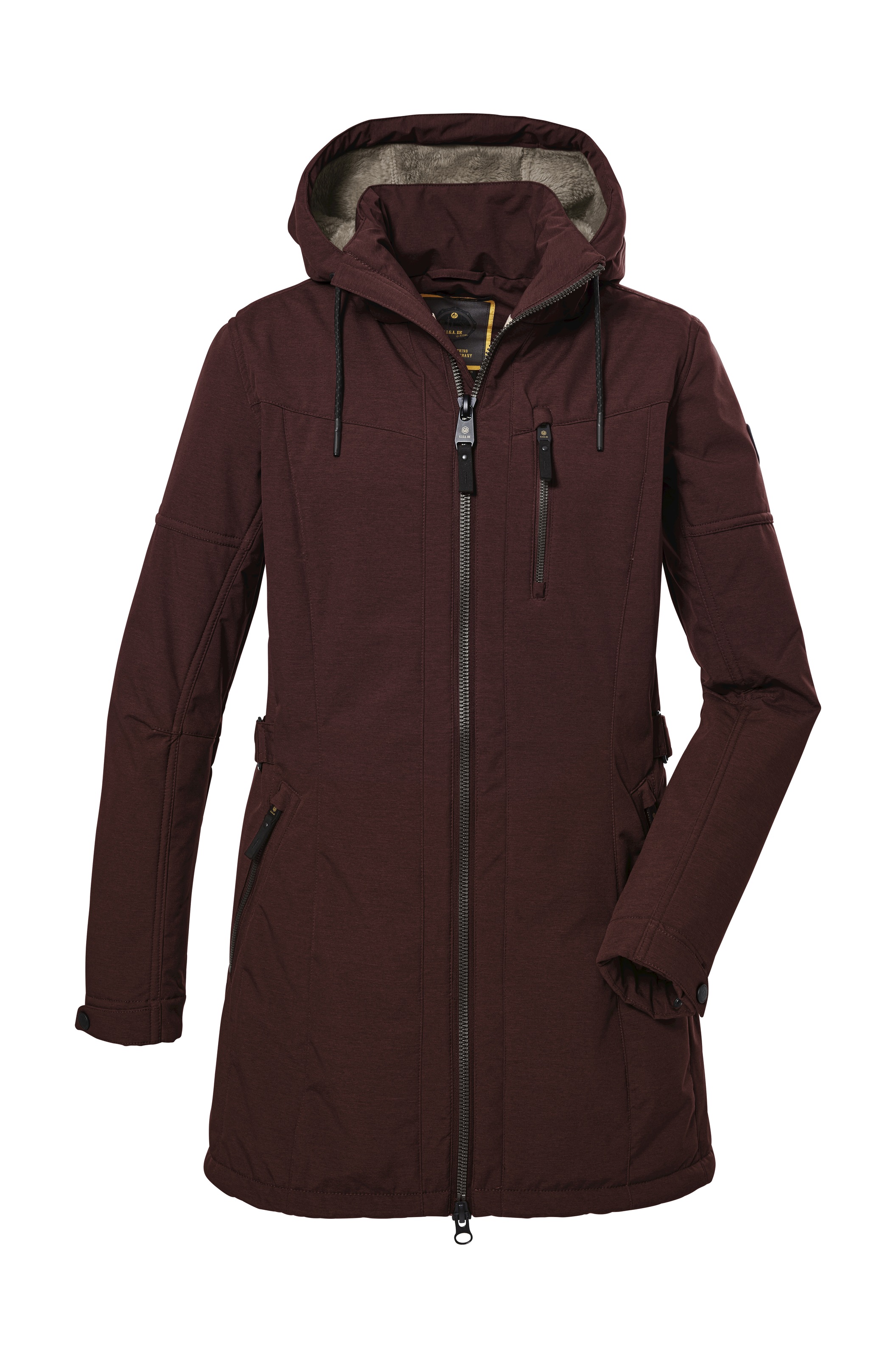 G.I.G.A. DX by killtec Softshellparka »GW 46 WMN SFTSHLL PRK« Softshell Parka mit Teddyfell, abzippbare Kapuze, 8.000 mm Wassersäule