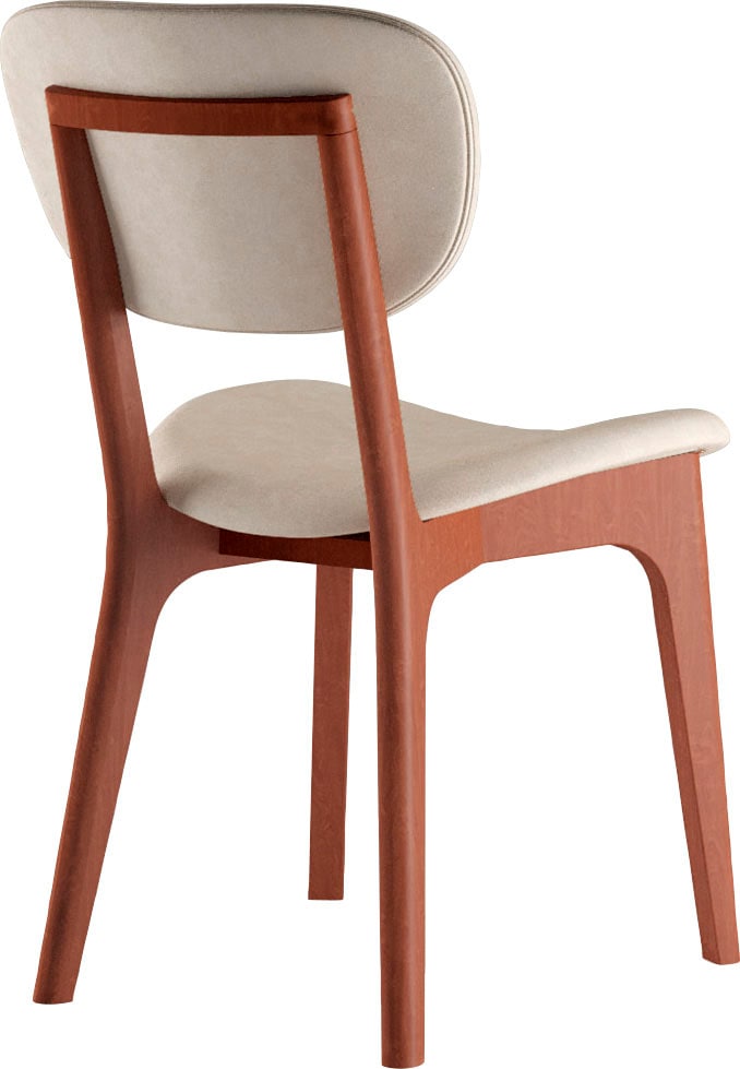 INOSIGN Stuhl »COZY Made in Italy«, (Set), 2 St., Microfaser, Gestell in Buche, Kirsch- oder Nussbaum, Massivholz, Design Stuhl