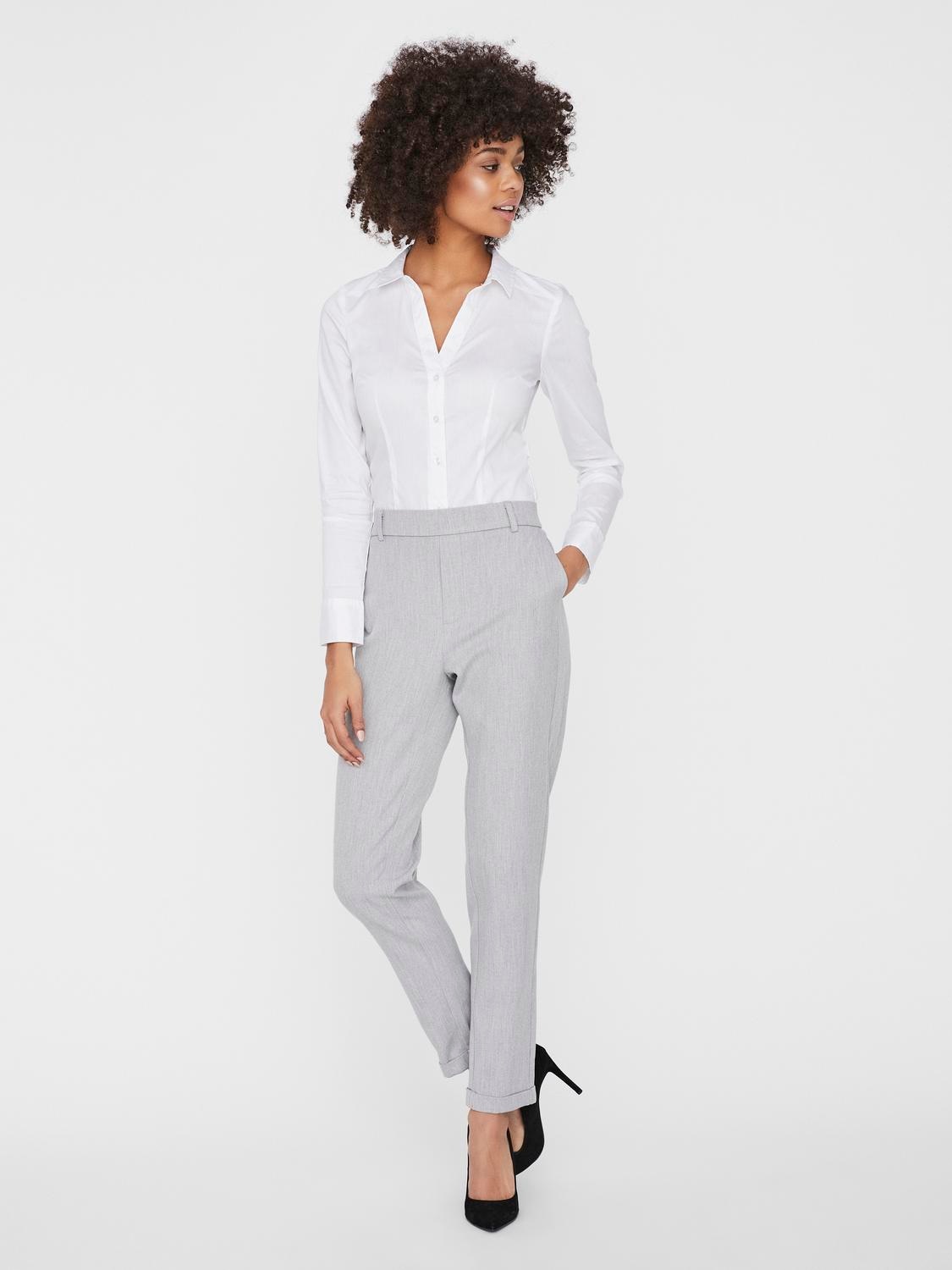 Vero Moda Anzughose »VMMAYA MR LOOSE SOLID PANT NOOS«, knöchelfreie Form mit Saumaufschlag