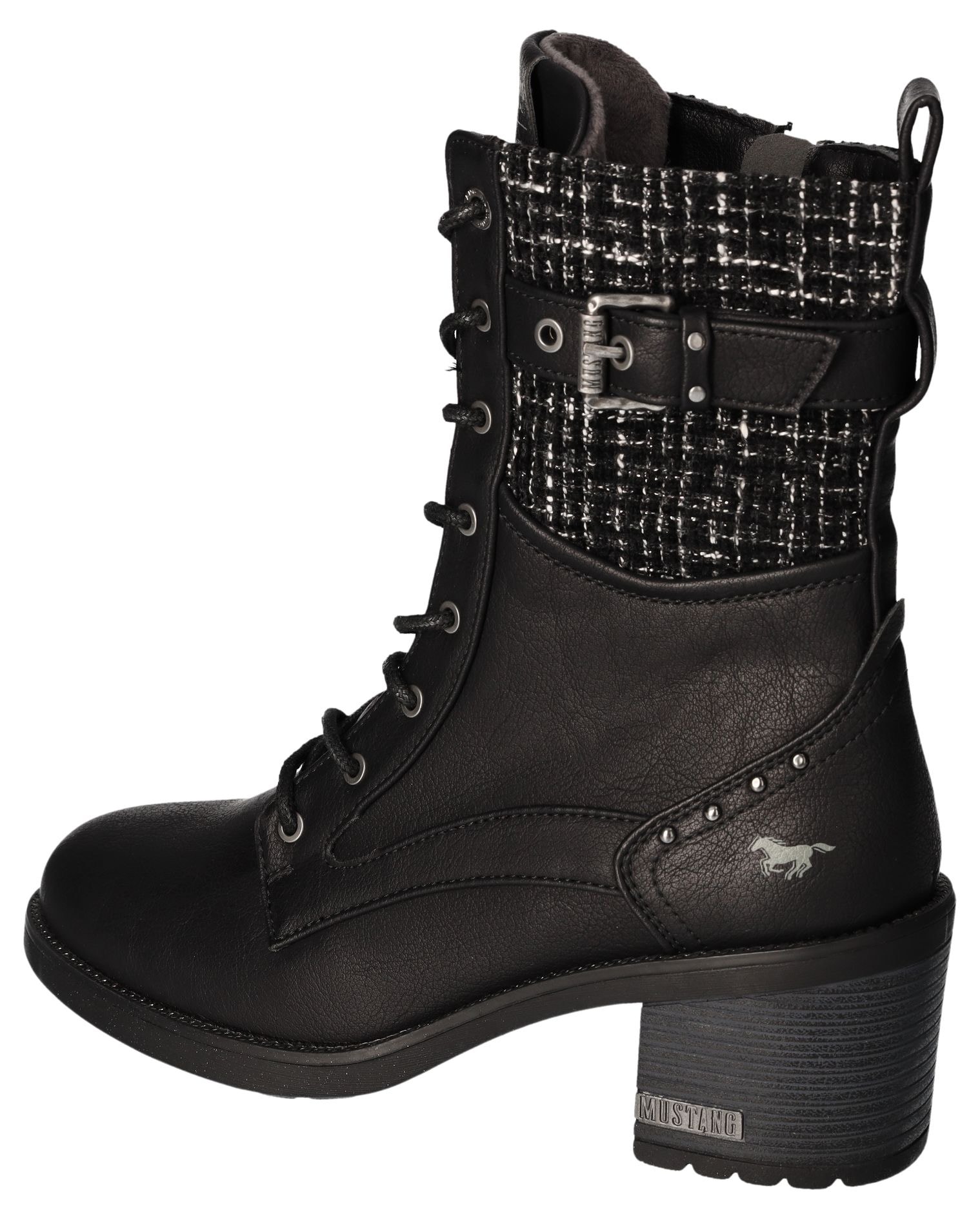 Mustang Shoes Winterstiefelette, Plateaustiefelette, Schnürboots mit praktischem Innenreissverschluss