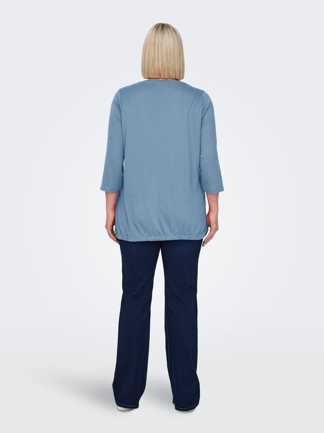 ONLY CARMAKOMA 3/4-Arm-Shirt »CARCARLINNE V-NECK 3/4 TOP JRS BF«
