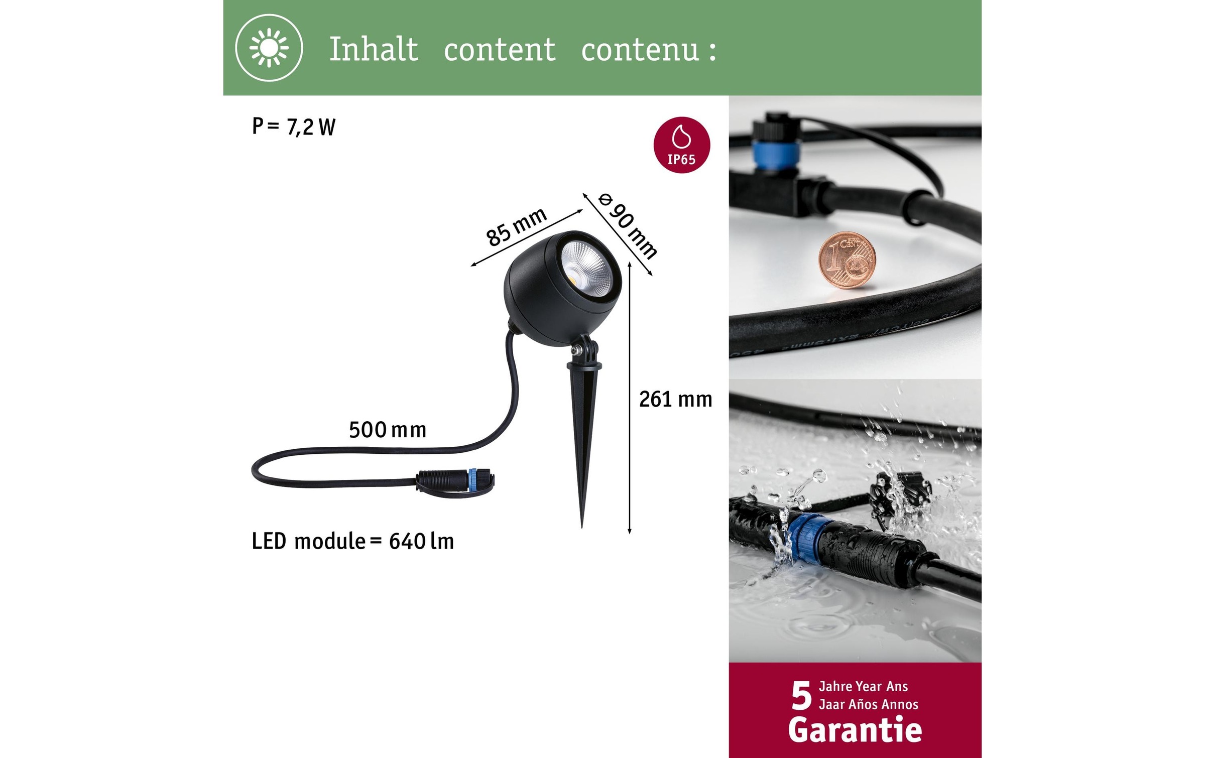 Paulmann LED Gartenleuchte »Plug & Shine«