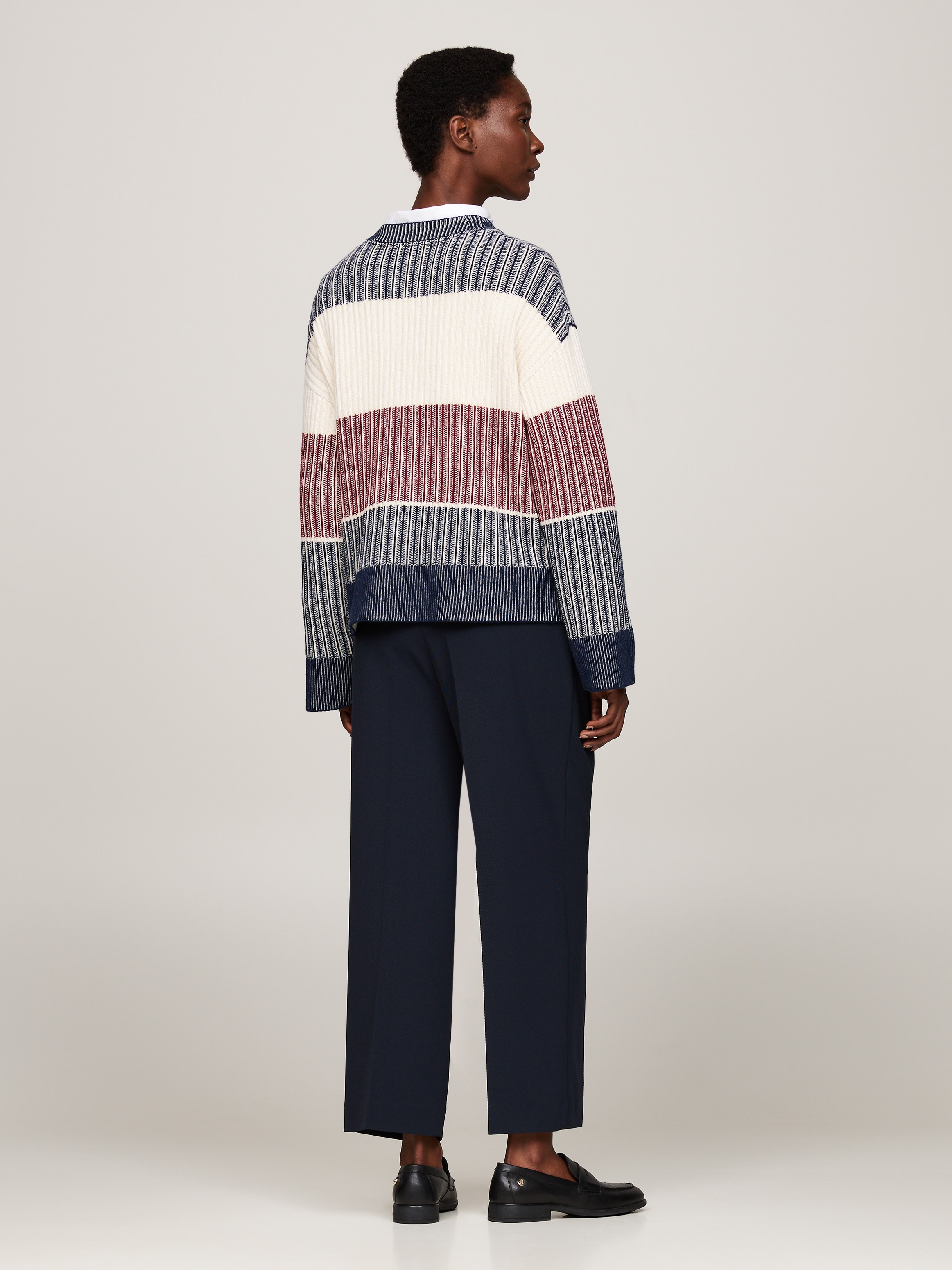 Tommy Hilfiger Strickpullover »GLOBAL STP ALL OVER SWEATER«, (Global Serie TH WOMEN), mit Tommy Hilfiger Global Stripe