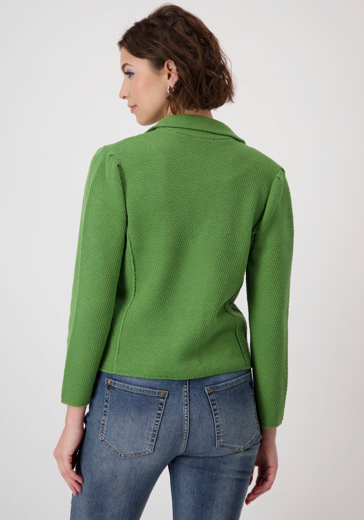 Monari Strickjacke, mit Reverskragen und Knöpfen