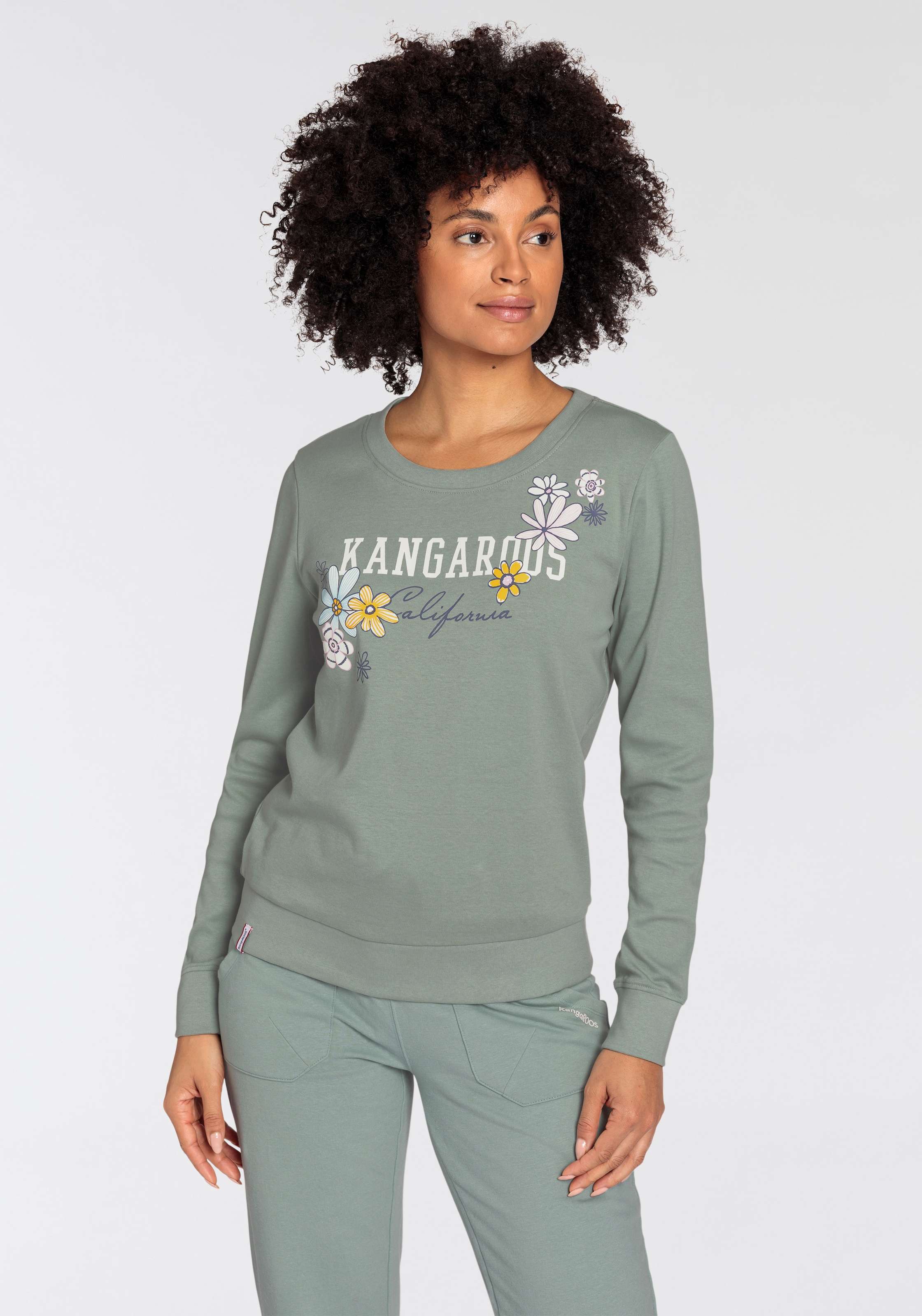 KangaROOS Sweatshirt, mit grossem Label Print - NEUE-KOLLEKTION