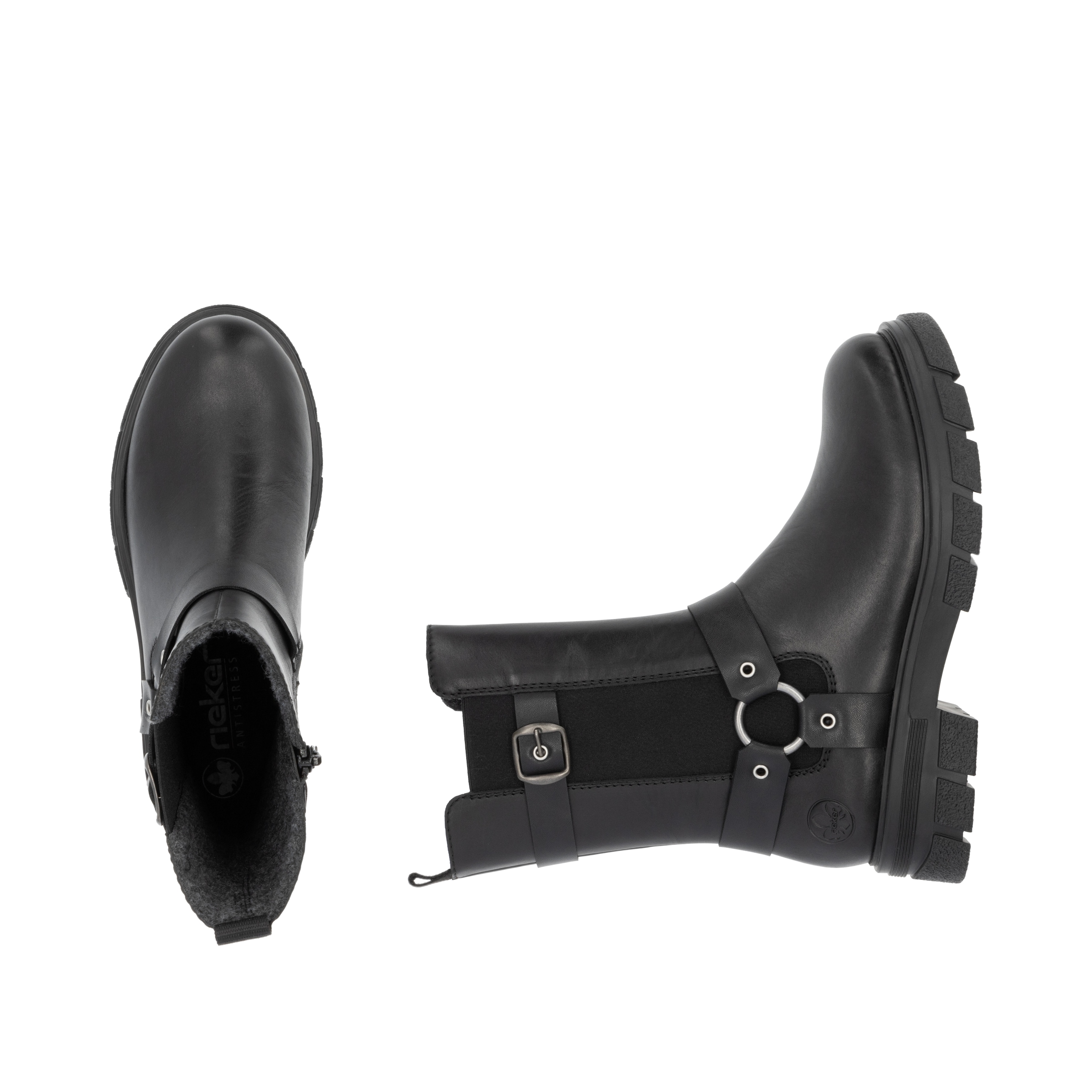Rieker Chelseaboots, Bikerboots, Schlupfstiefelette mit Innenreissverschluss