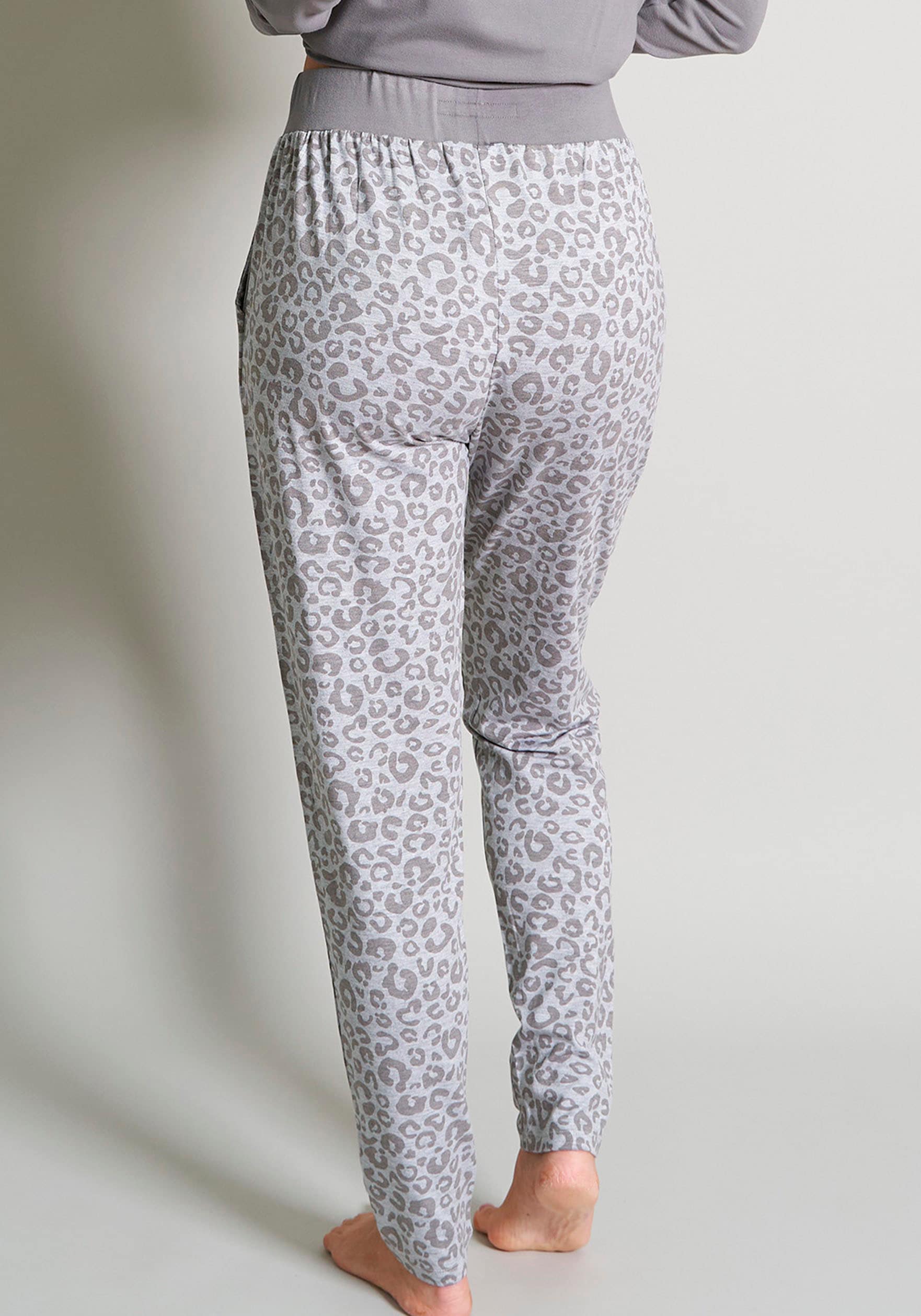 TOM TAILOR Loungehose »Victoria«, Animal-Look, breiter elastischer Bund