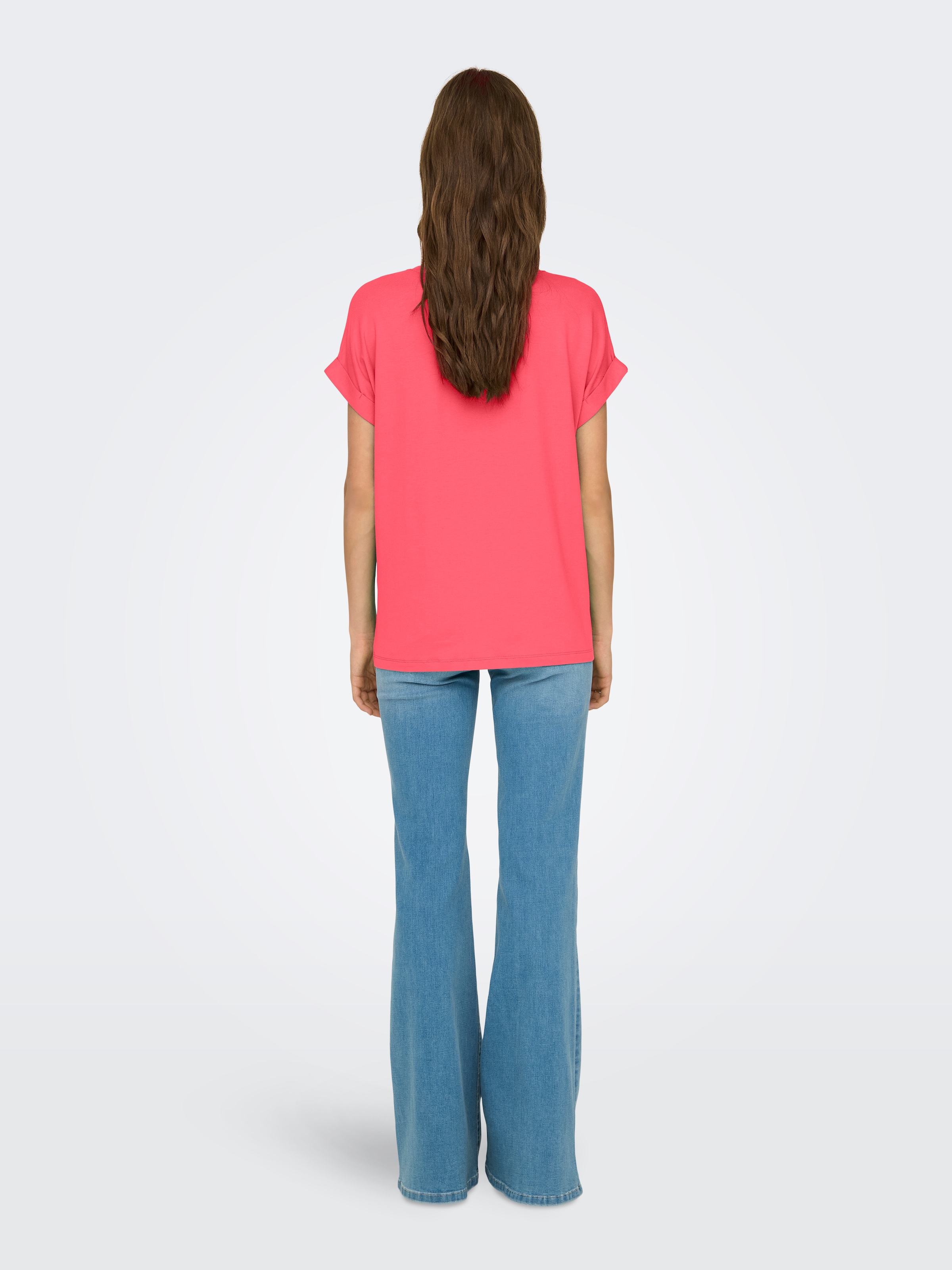 ONLY T-Shirt »ONLMOSTER S/S O-NECK TOP NOOS JRS«, mit Aufschlag am Arm