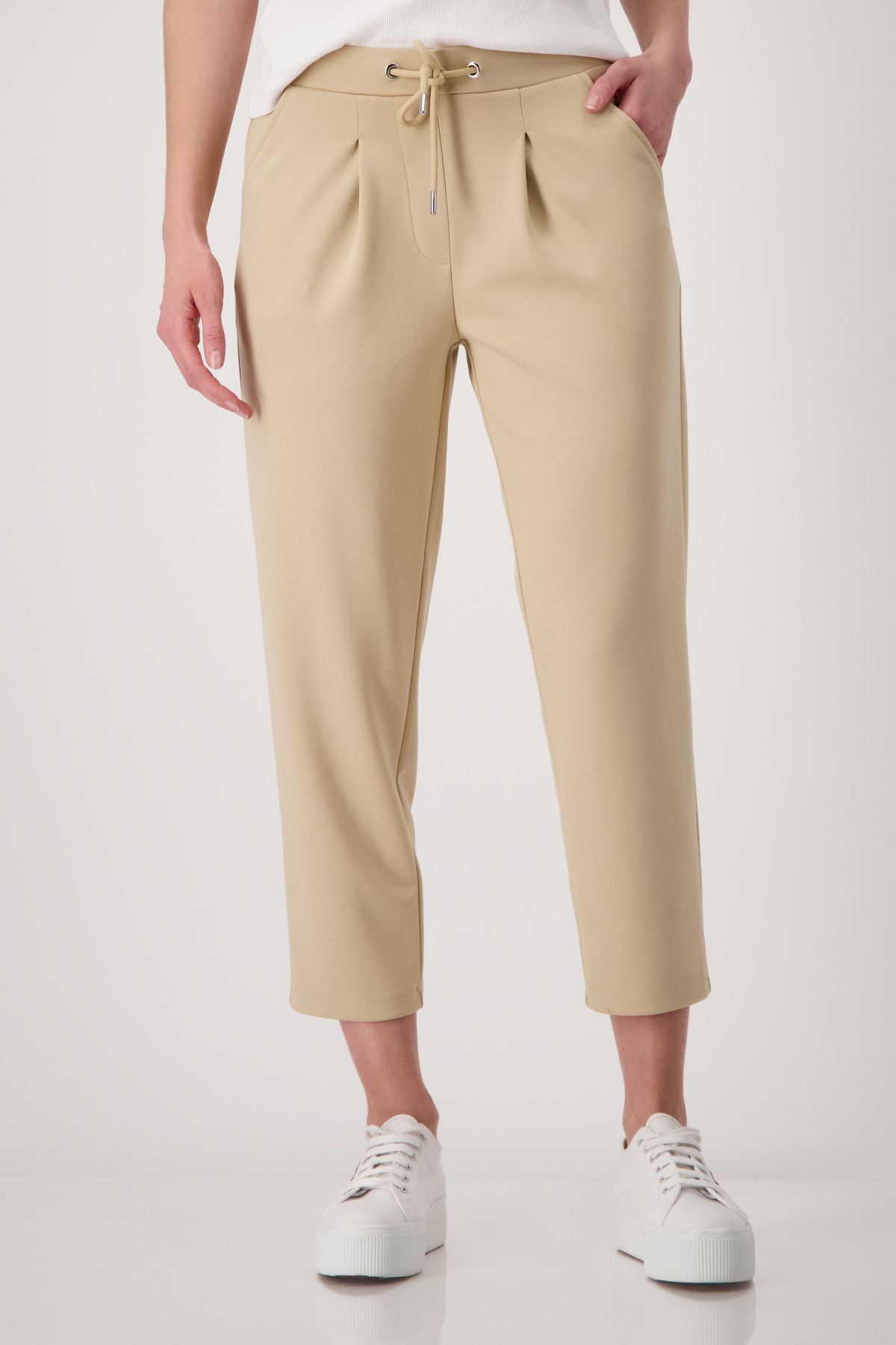 Monari Jogger Pants »Hose Capri 62cm« Mit Kordelzug