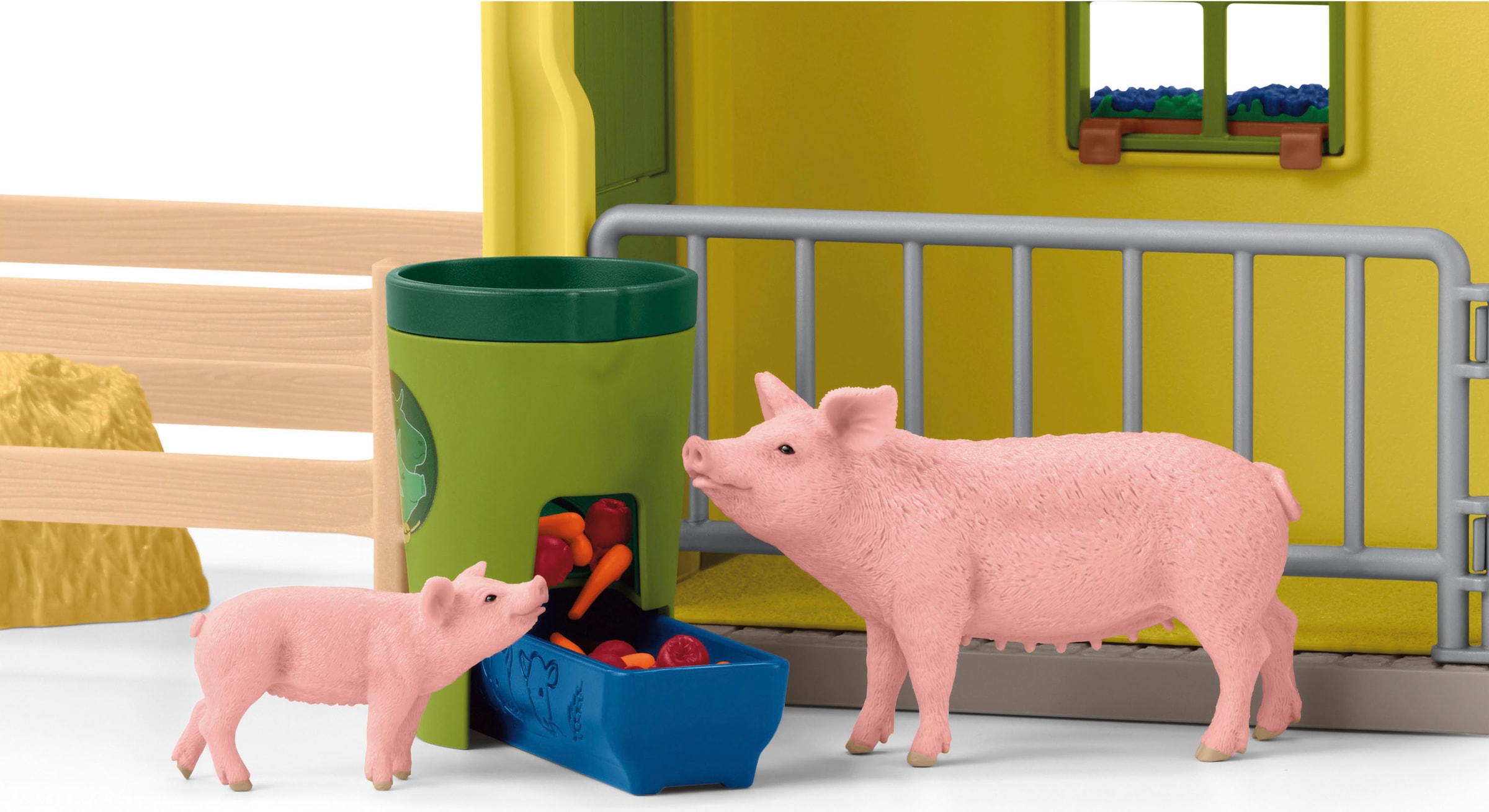 Schleich® Spielwelt »FARM WORLD, Grosser Stall mit Tieren und Zubehör (42605)«, Made in Europe