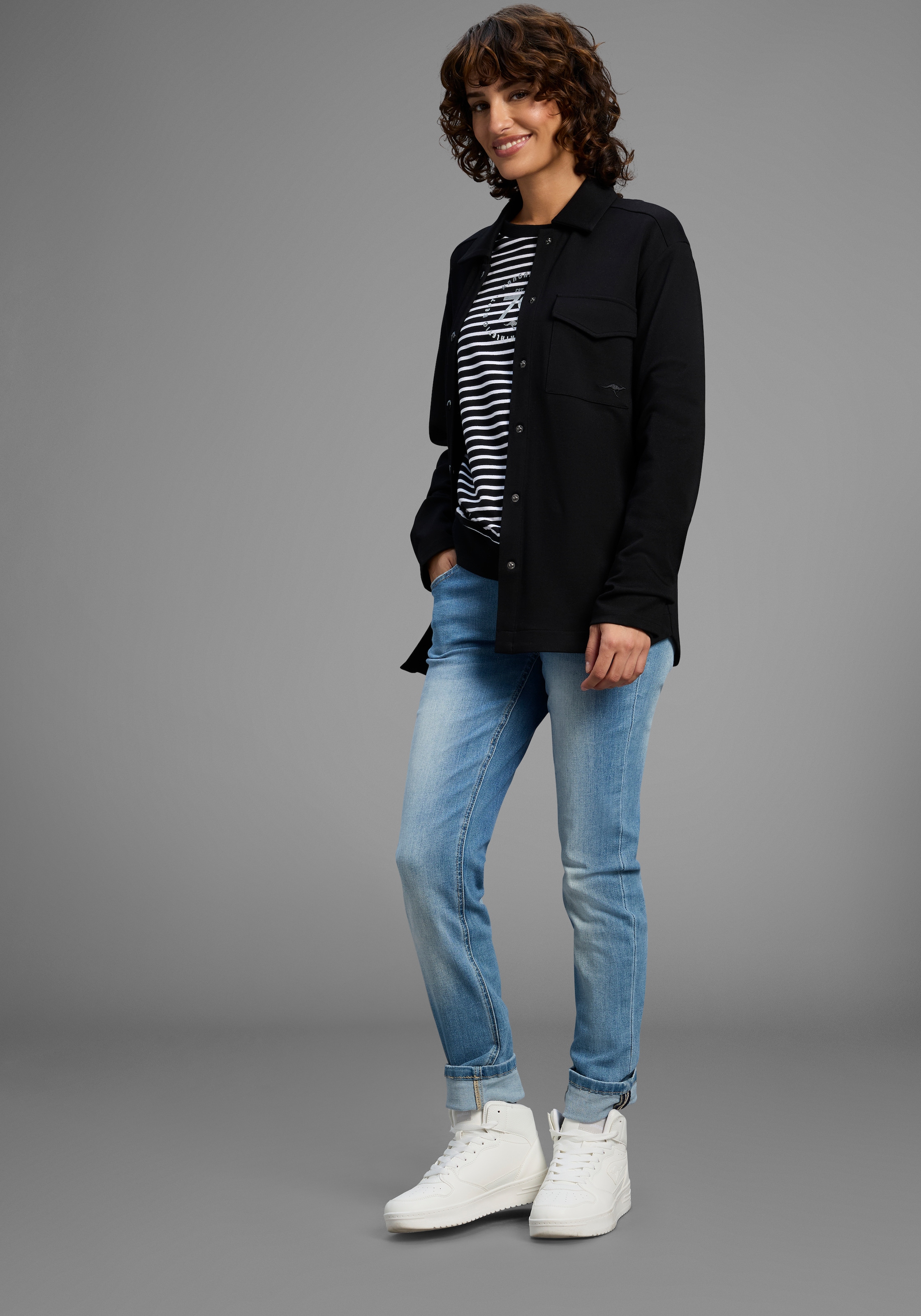 KangaROOS Jerseyblazer, mit Knopfleiste