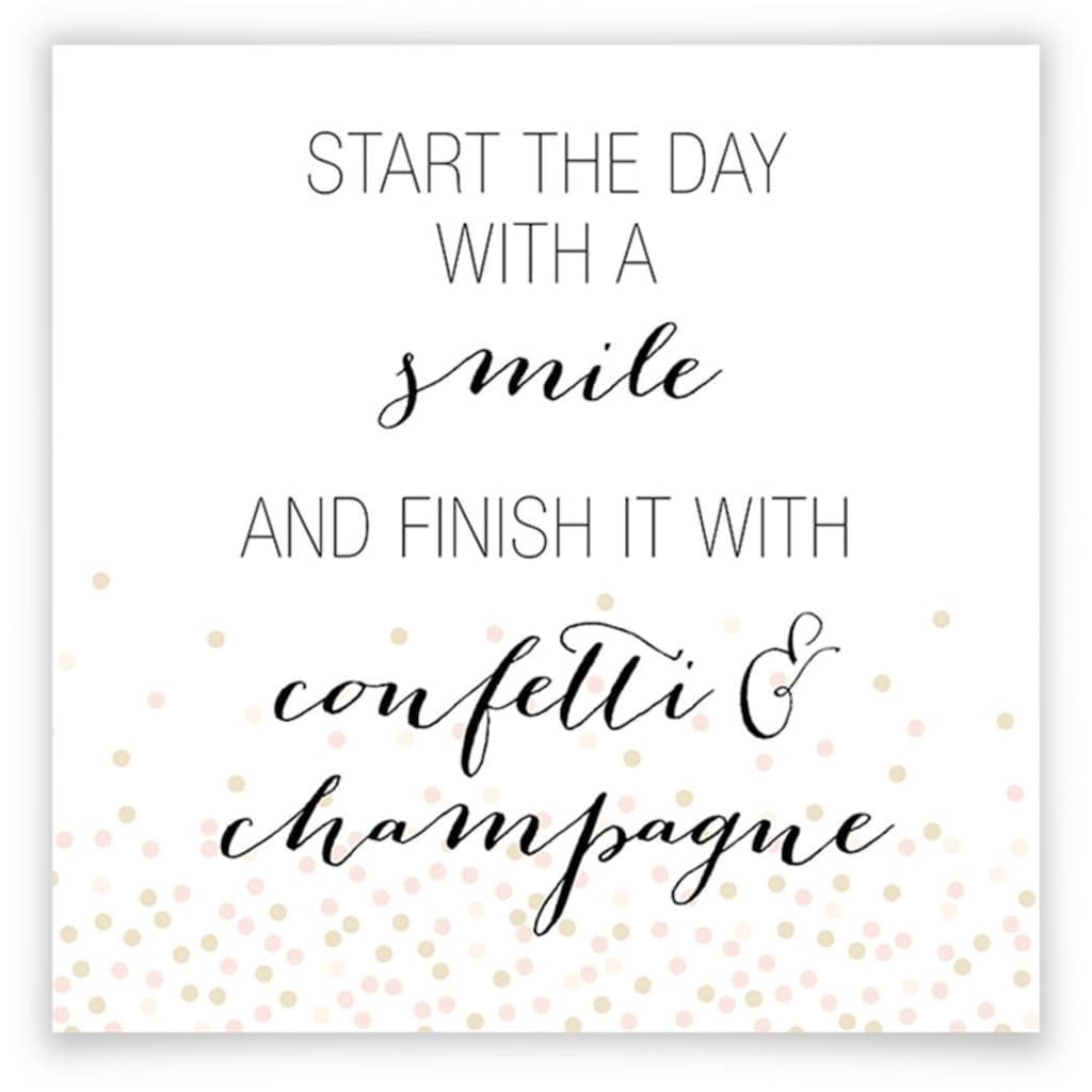Wall-Art Poster »Start the day with a smile«, Schriftzug, (1 St.)