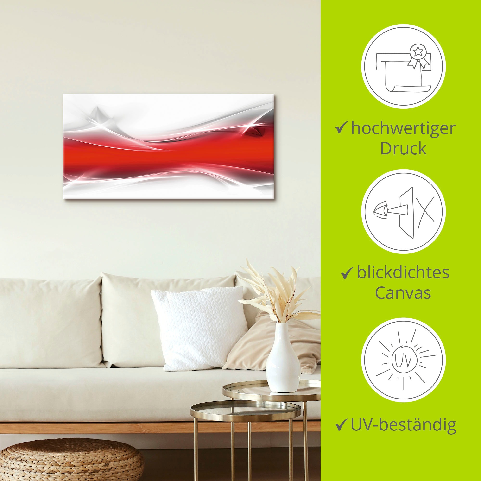 Artland Wandbild »Kreatives Element«, Gegenstandslos, (1 St.), als Leinwandbild, Wandaufkleber in verschied. Grössen
