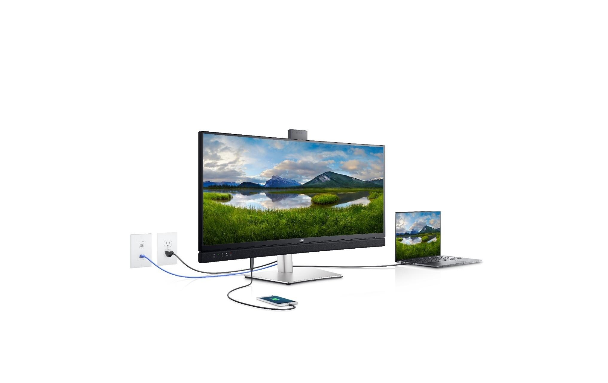Dell Curved-LED-Monitor »34 C3422WE mit Webcam«, 86,37 cm/34,1 Zoll, 3440 x 1440 px, UWQHD, 8 ms Reaktionszeit, 60 Hz