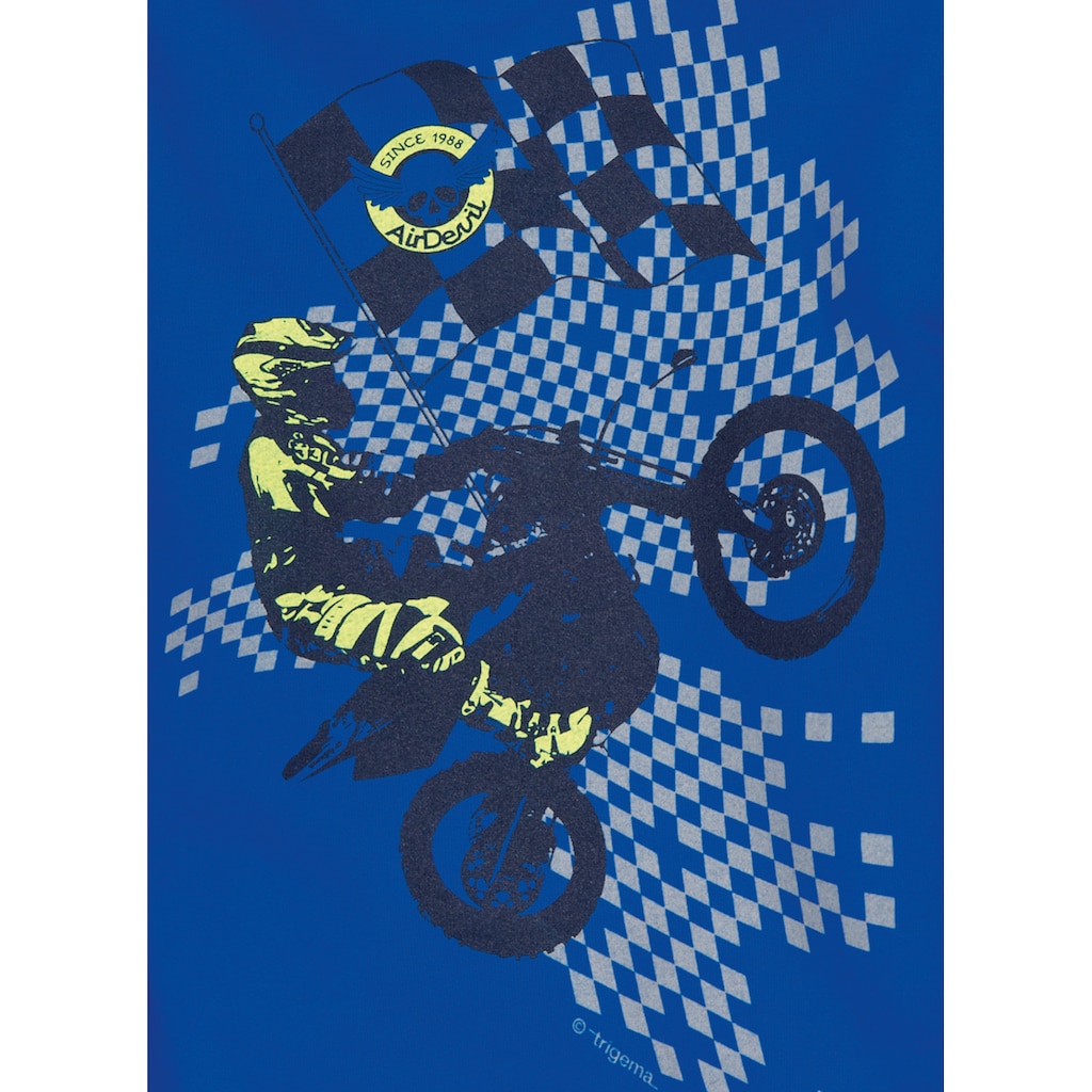 Trigema Sweatshirt »TRIGEMA Kapuzenpullover mit Motocross-Print«