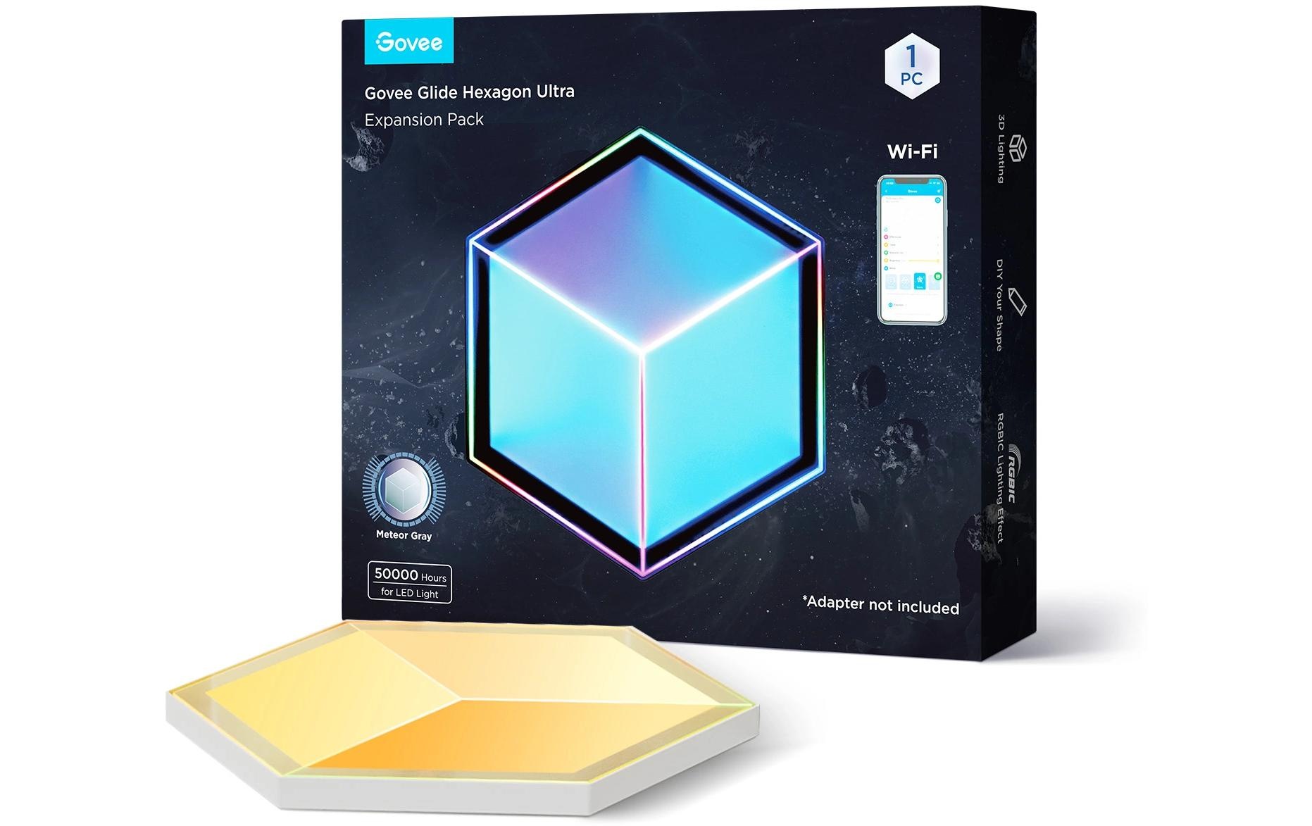Govee LED Deckenleuchte »Glide Hexa Ultra Erweiterung 1 Stück« Farbwechsler