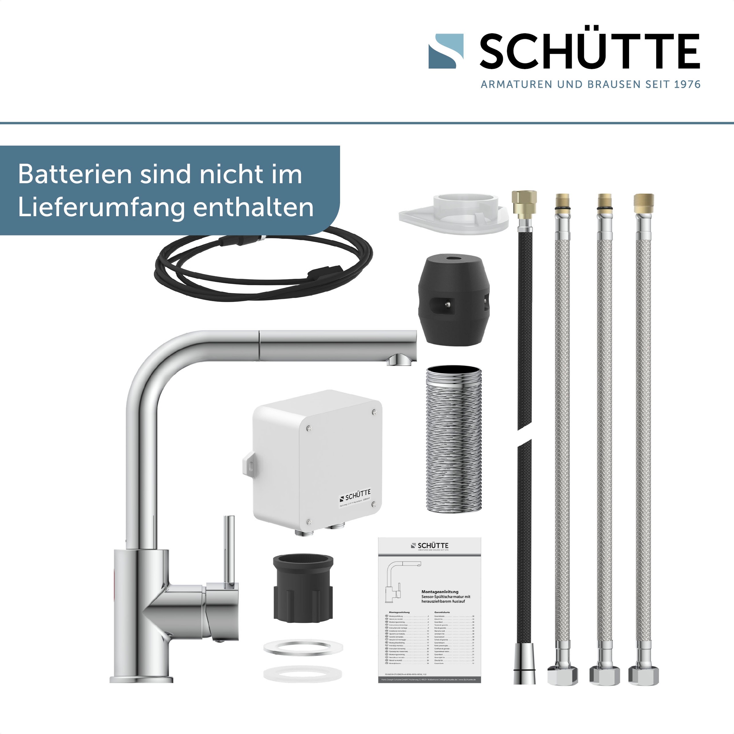 SCHÜTTE VITAL Sensor-Spültischarmatur mit herausziehbarem Auslauf, Chrom