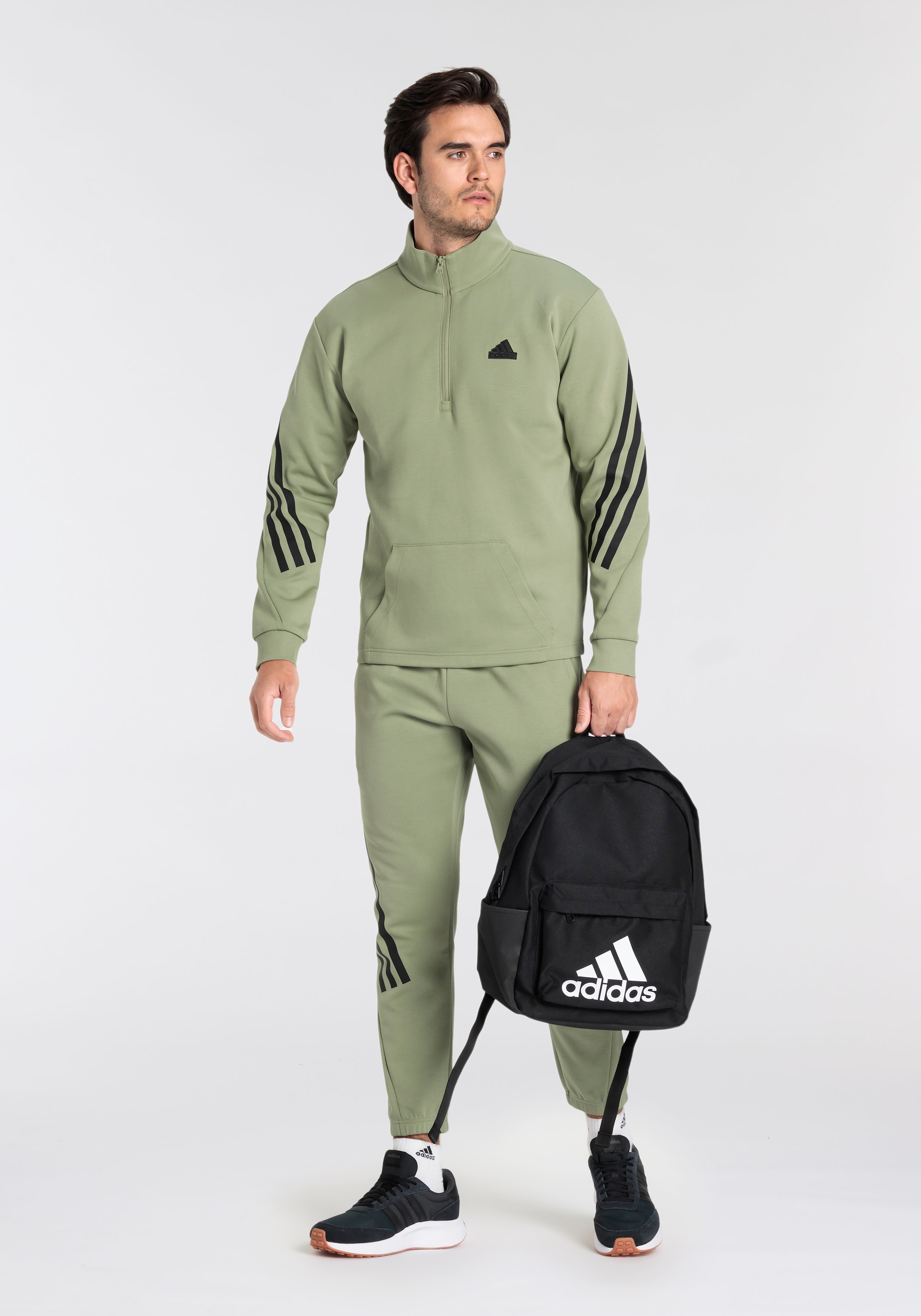 adidas Sportswear Rollkragenpullover »M FI 3S HALFZIP«, (1 tlg.)