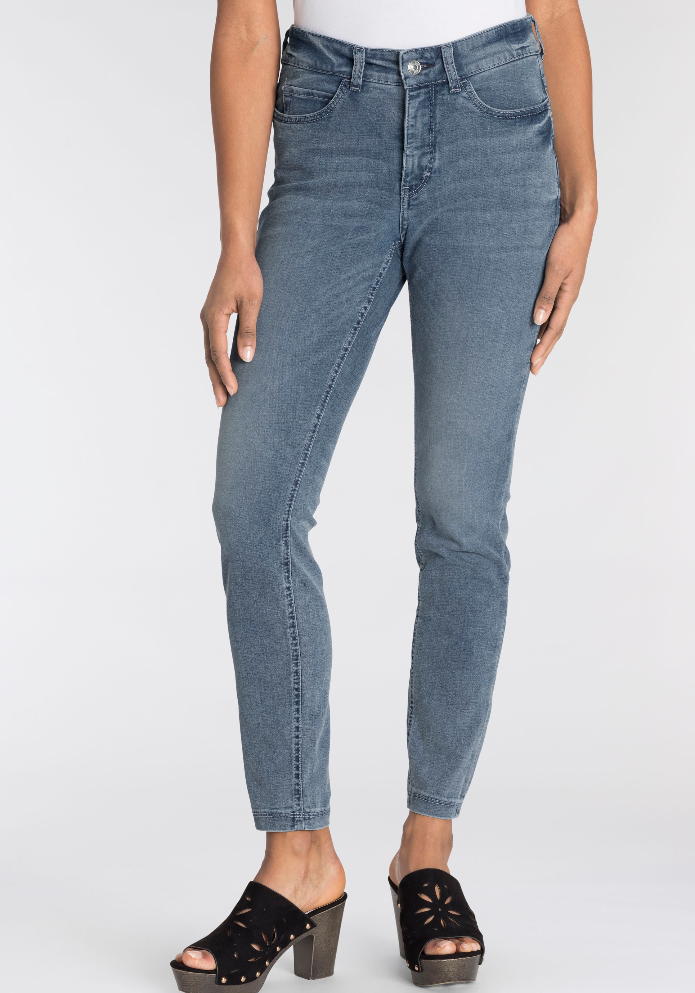 MAC Skinny-fit-Jeans »Hiperstretch-Skinny«, bei Schweiz sitzt den ganzen Power-Stretch online Qualität Jelmoli-Versand shoppen bequem Tag