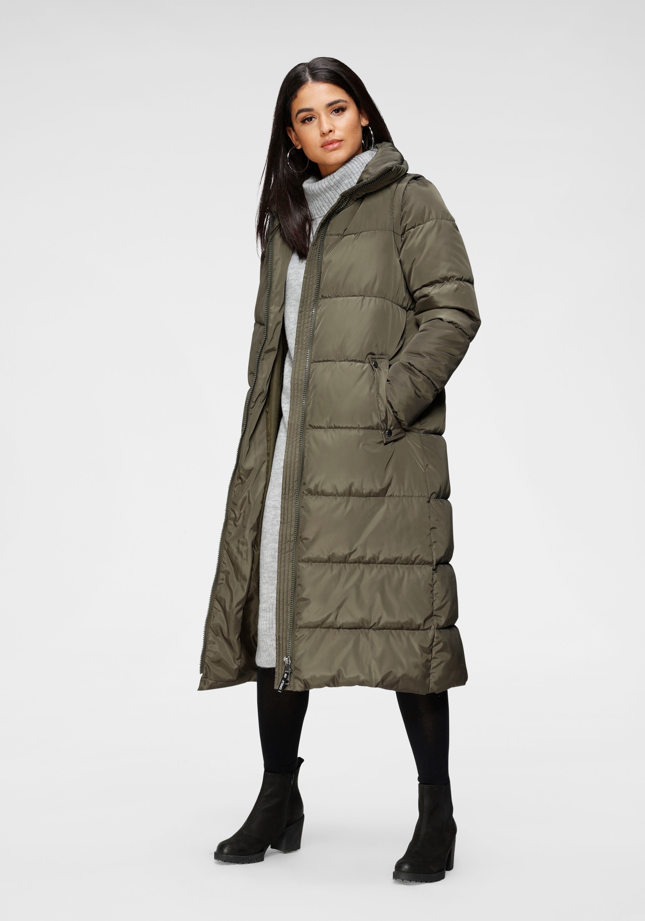 ONLY Steppmantel »ONLIRINA X-LONG 2IN1 PUFFER OTW«, auch als Weste tragbar