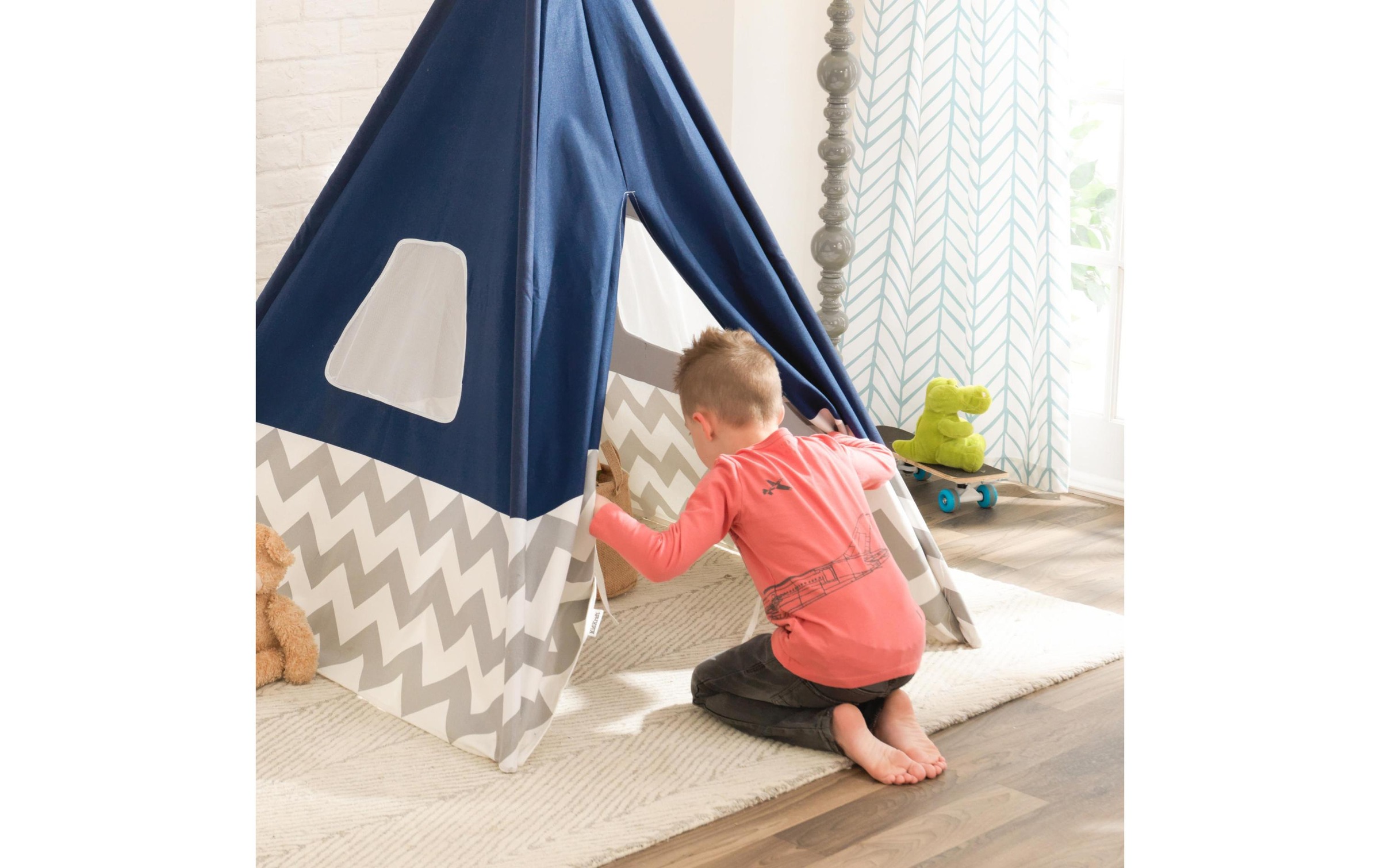KidKraft® Spielzelt »Spielzelt Deluxe Tipi Dunkelblau«