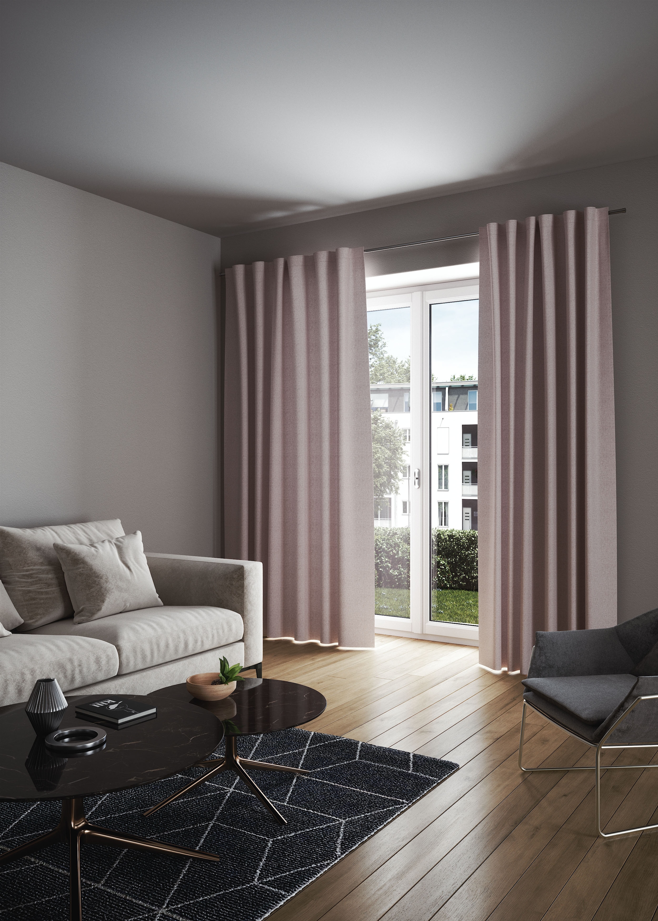 my home Vorhang »LONDON«, (1 St.), Sicht- und Lichtschutz, 135 x 235cm,Melange-Optik
