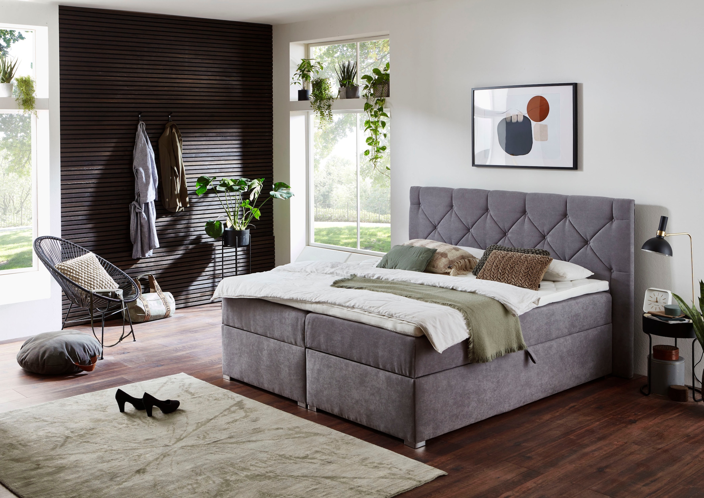 ATLANTIC home collection Boxbett »Meike«, mit XXL-Bettkasten und Topper