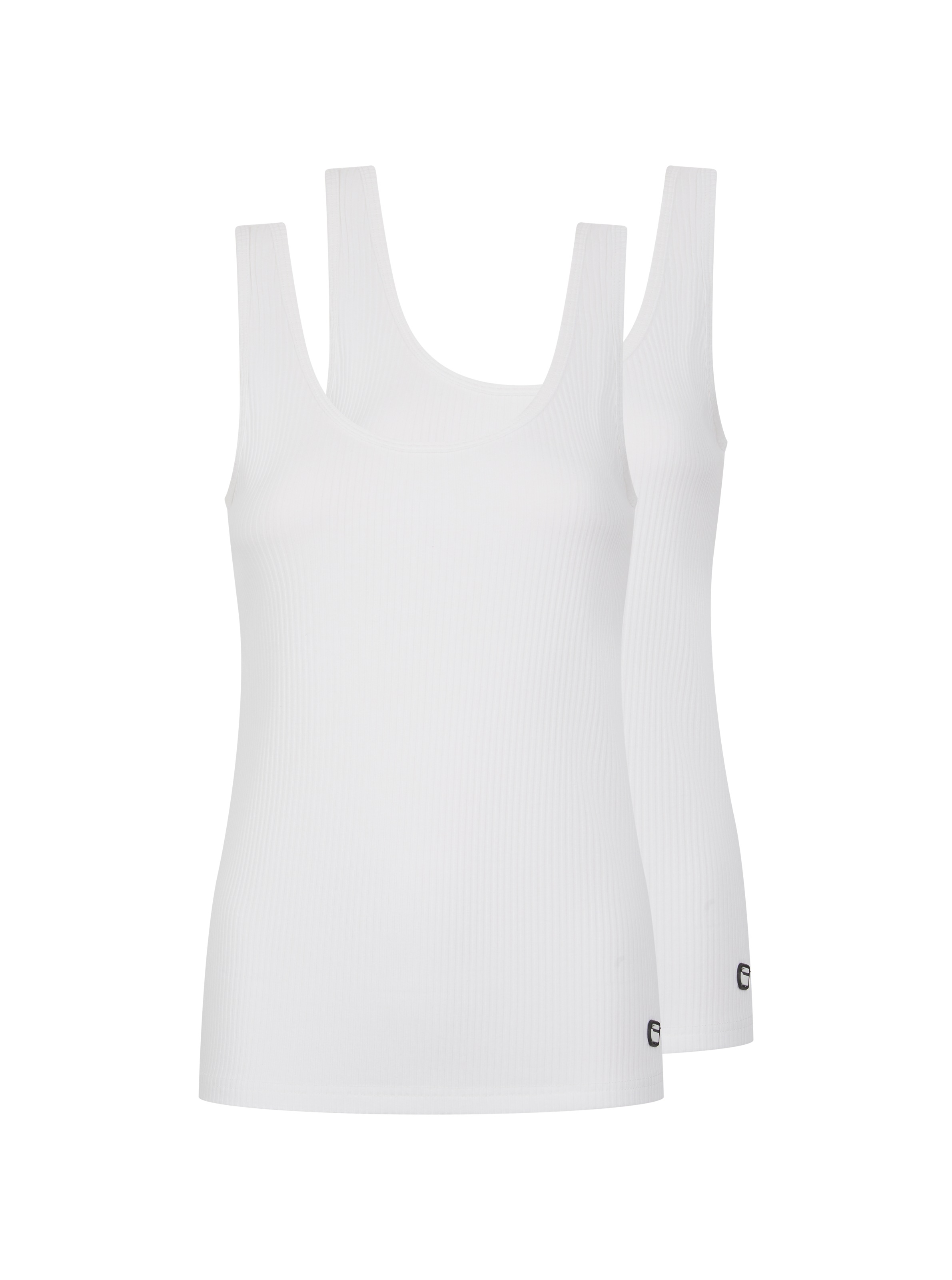 G-STAR Tanktop »SODALITE, 2 PACK RIB VEST« Packung, 2 tlg. mit tiefem Rundhalsausschnitt