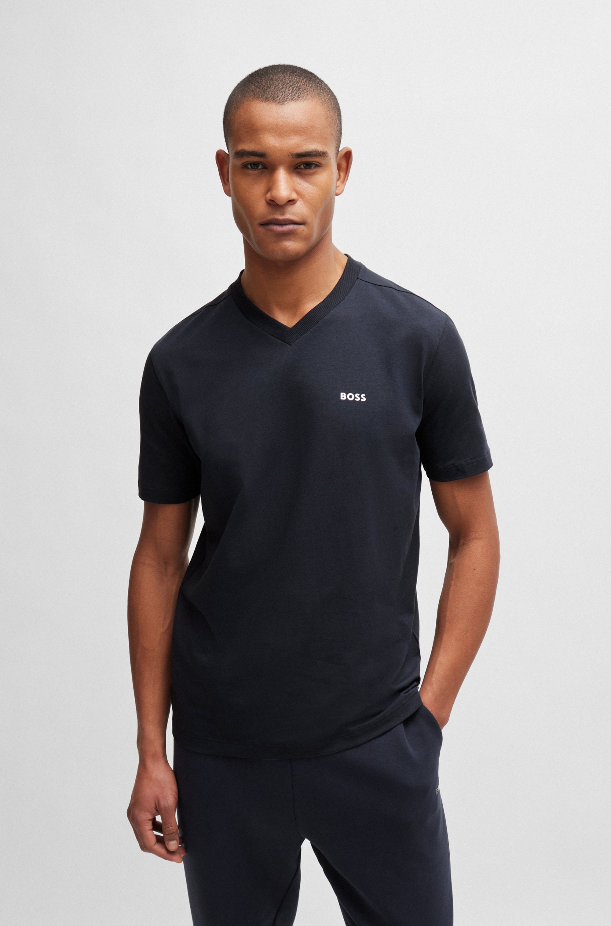 BOSS GREEN T-Shirt »Tee V« mit V-Ausschnitt