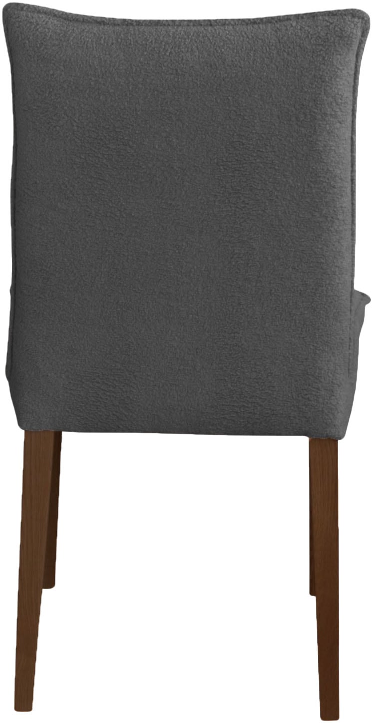Home affaire 4-Fussstuhl »Atena«, (Set), 2 St., Luxus-Microfaser Teddyoptik, Gestell aus Massivholz Buche, Bezug Teddyoptik