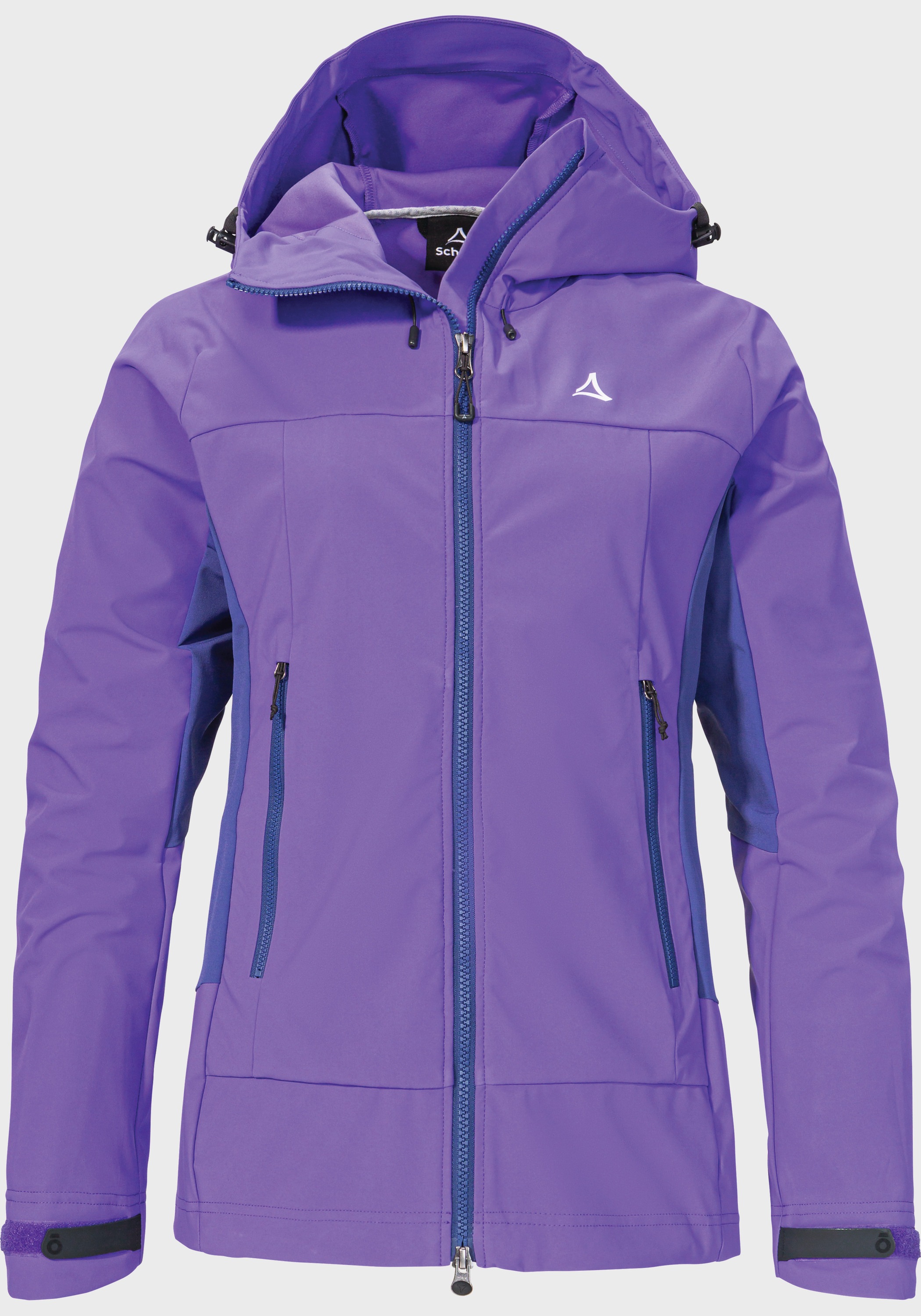 Schöffel 3805, Lila Outdoorjacke "Softshell Jk Style Blaueis Wms" Mit Kapuze