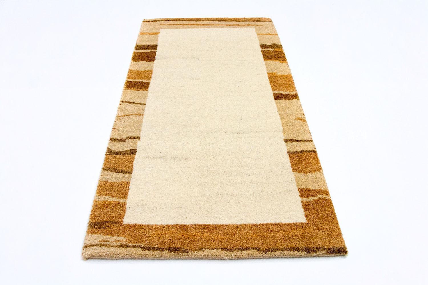morgenland Wollteppich »Gabbeh handgeknüpft shoppen rechteckig, beige«, Jelmoli-Versand Teppich handgeknüpft | online