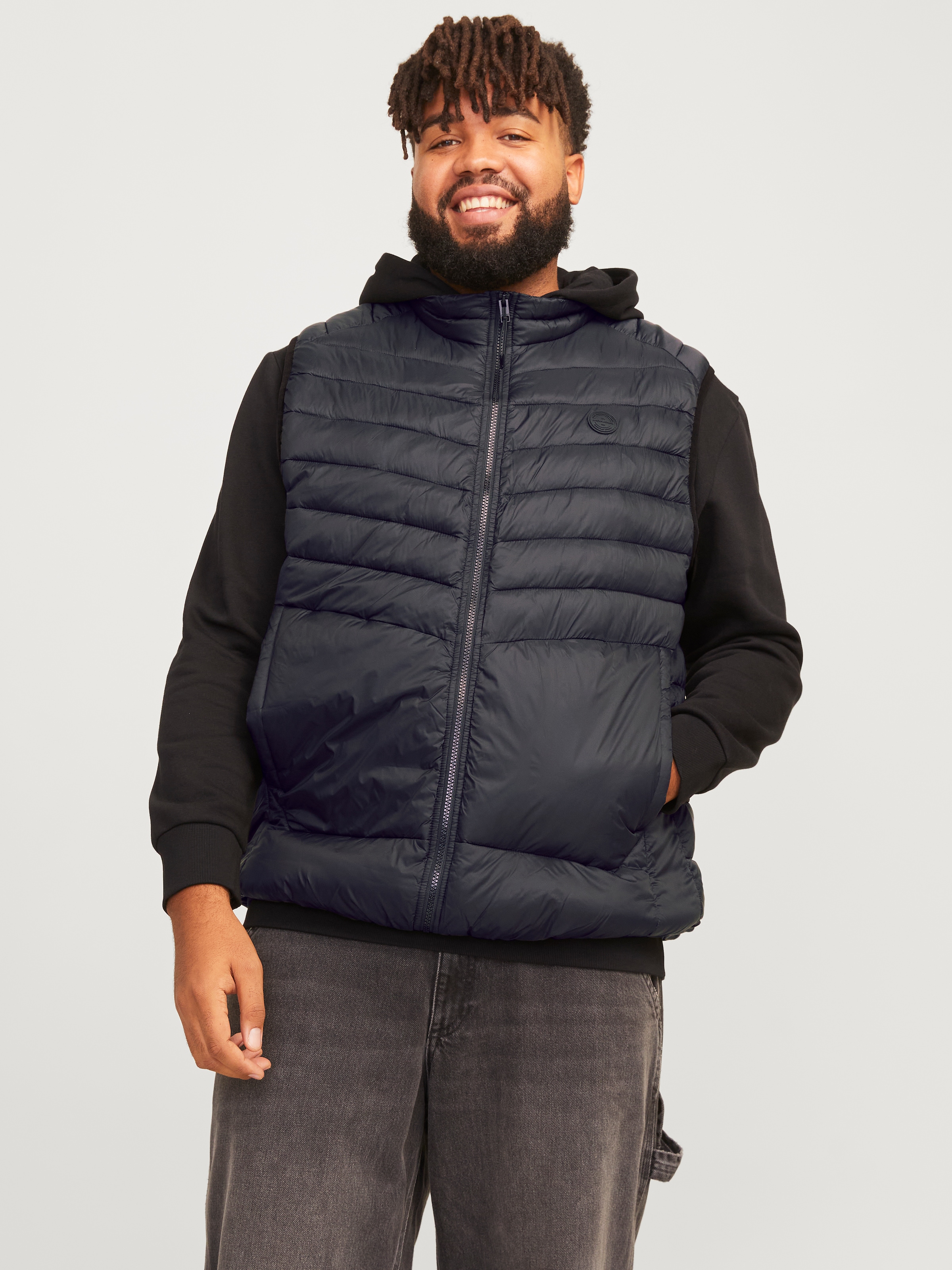 Jack & Jones PlusSize Kurzweste »JJESPRINT BODYWARMER COLLAR NOOS PLS«