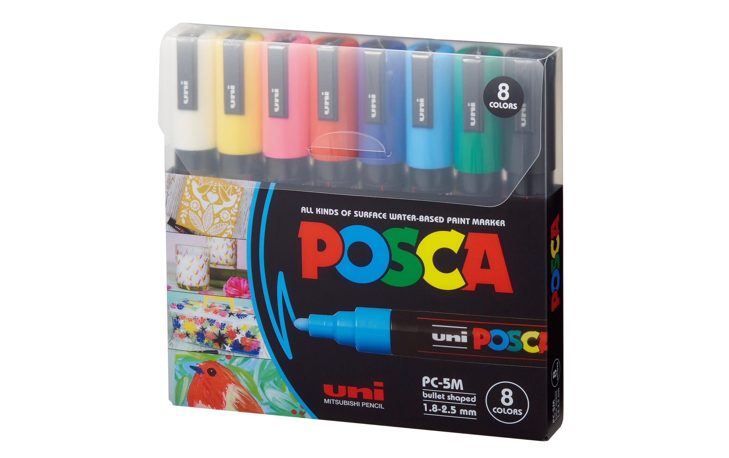 Permanentmarker »Uni POSCA 8 Stück«, (8 tlg.)