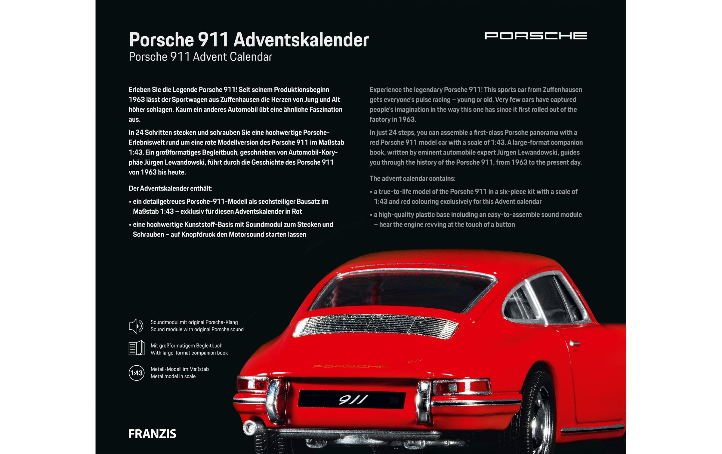 Franzis Adventskalender »Porsche 911«, ab 14 Jahren