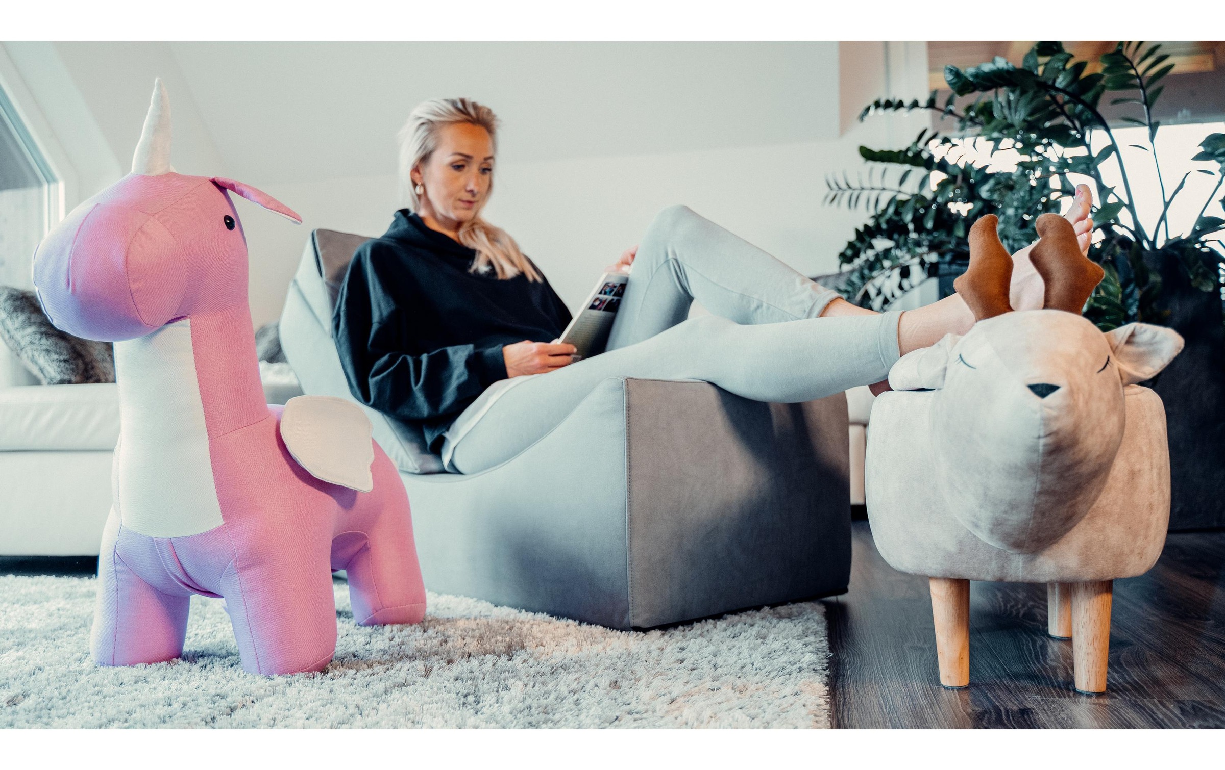 Hocker »zoosy Einhorn Pinky Pi«
