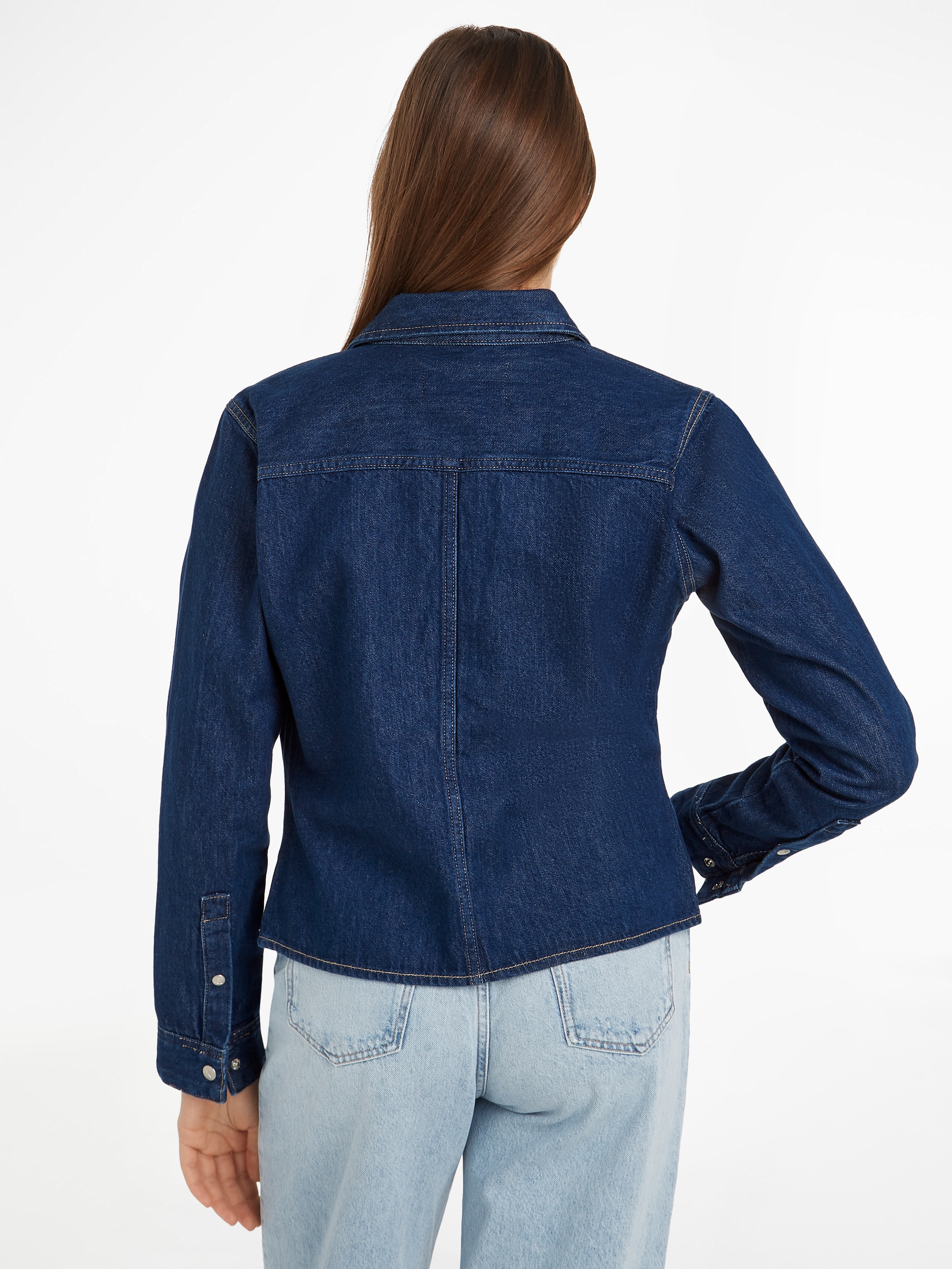 Calvin Klein Jeans Jeansbluse »LEAN DENIM SHIRT«, mit Logopatch