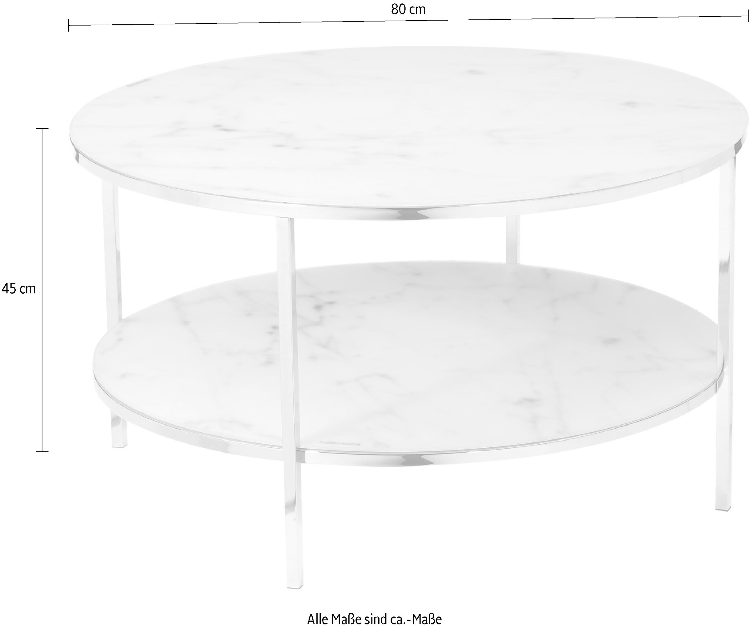 SalesFever Couchtisch »Caorle Couchtisch im minimalistischen Stil«, Eleganz trifft Stil: Tischplatten in Marmoroptik