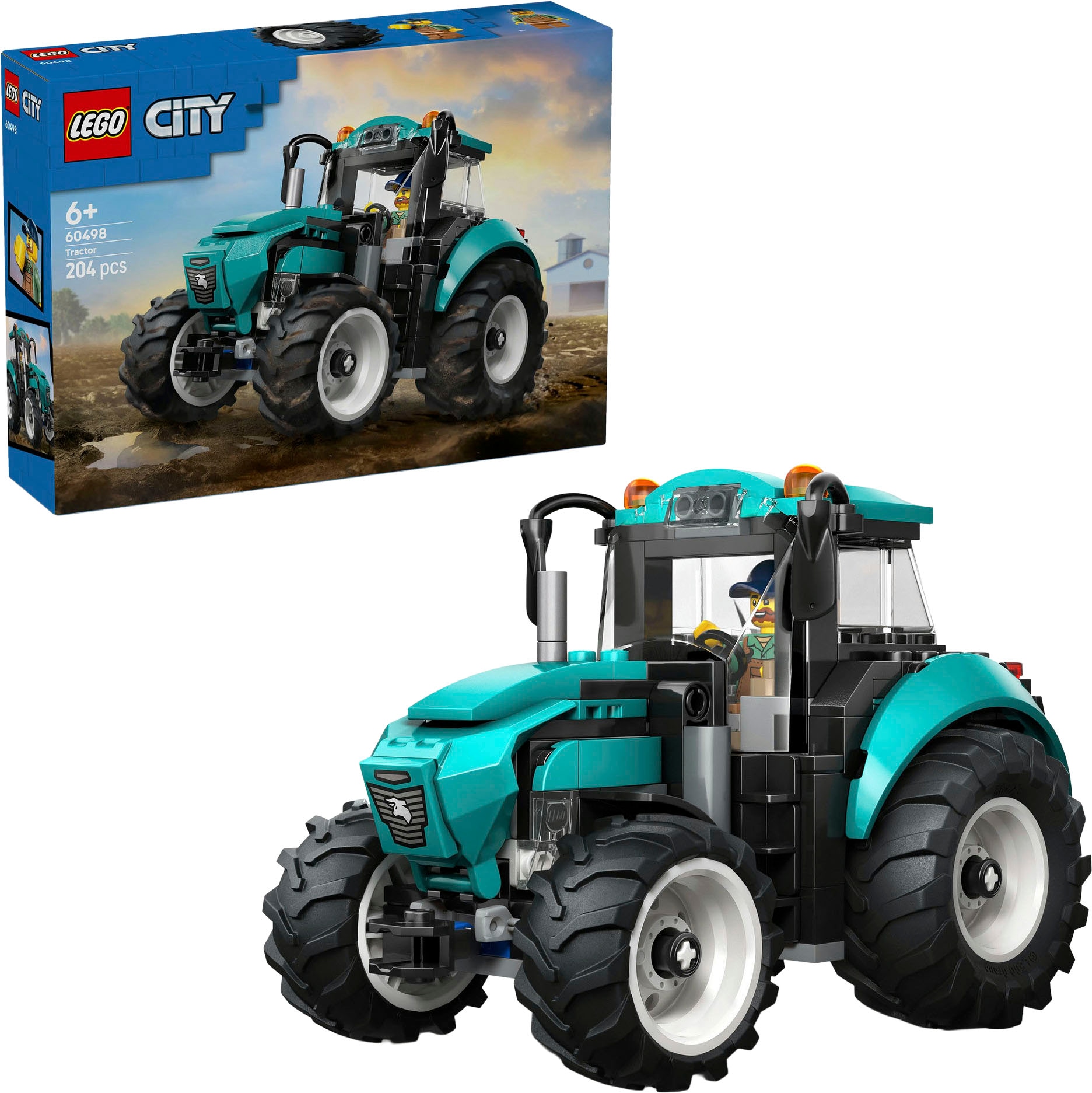 LEGO Konstruktionsspielsteine "Traktor (60498), LEGO City" Made in Europe