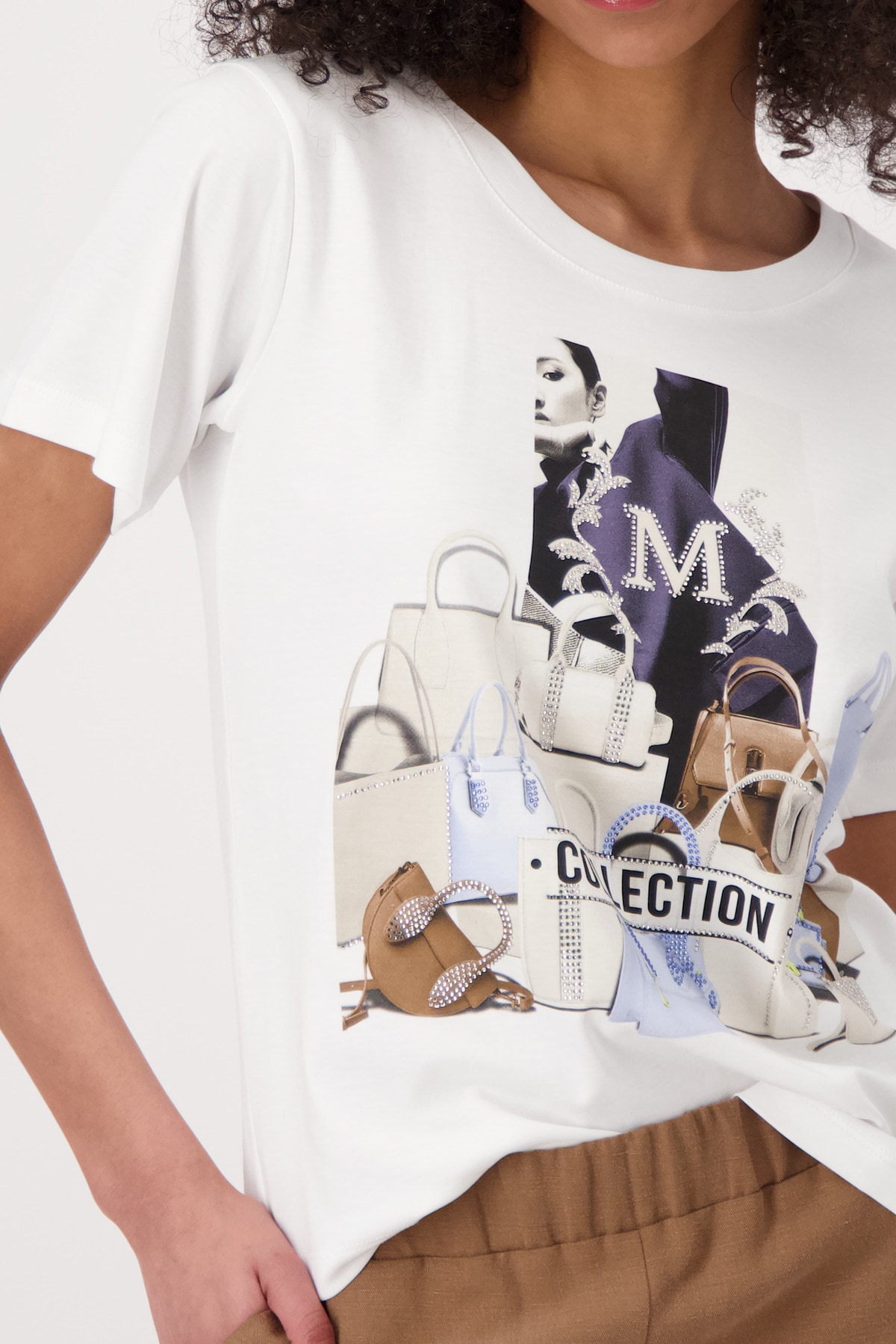 Monari Rundhalsshirt, mit Frontprint