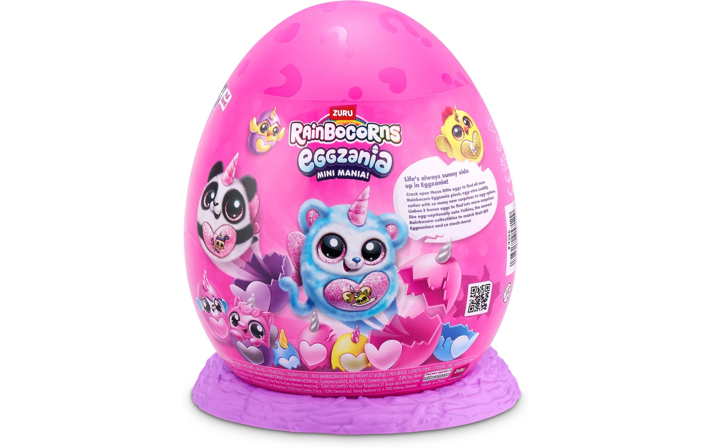 ZURU Plüschfigur »Rainbocorns Eggzania Mini Plush Soft Small assortiert«