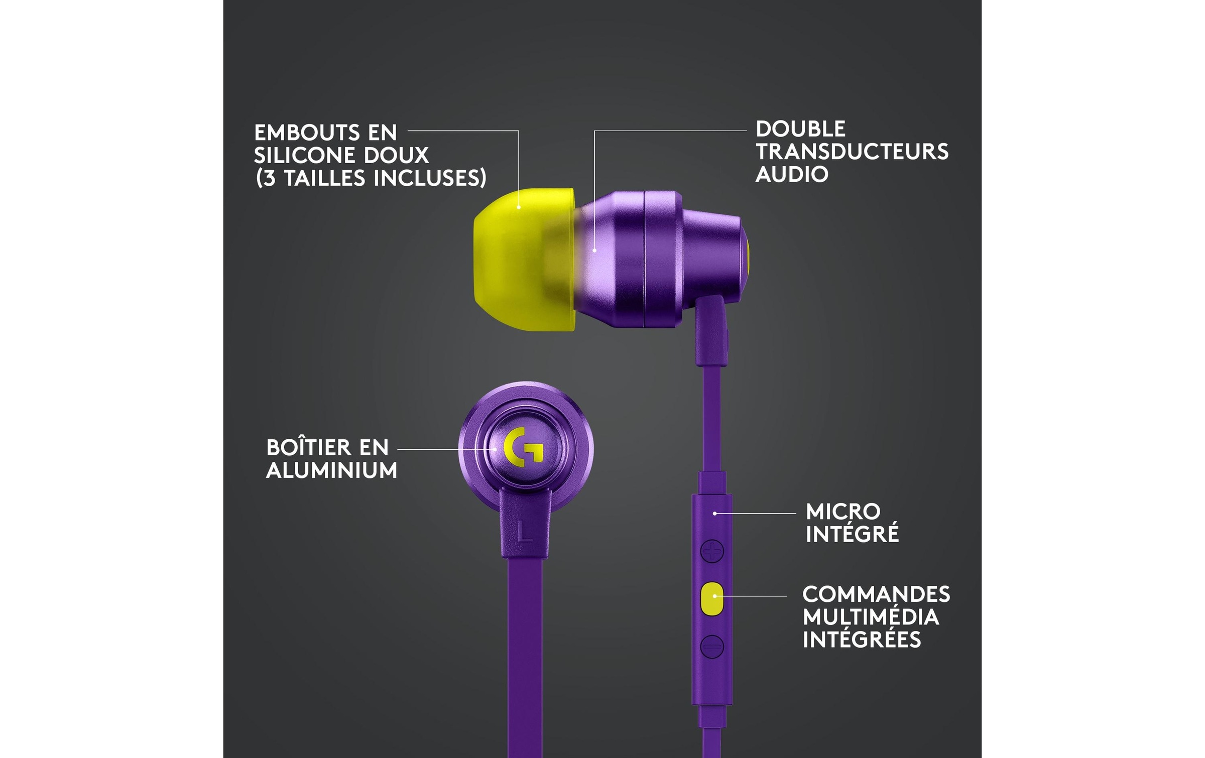 Logitech Headset »G333 Gaming Violet«