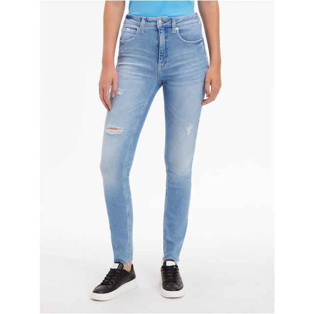 Calvin Klein Jeans Skinny-fit-Jeans, mit offenem, ausgefranstem Abschluss  am Bein online bestellen | Jelmoli-Versand